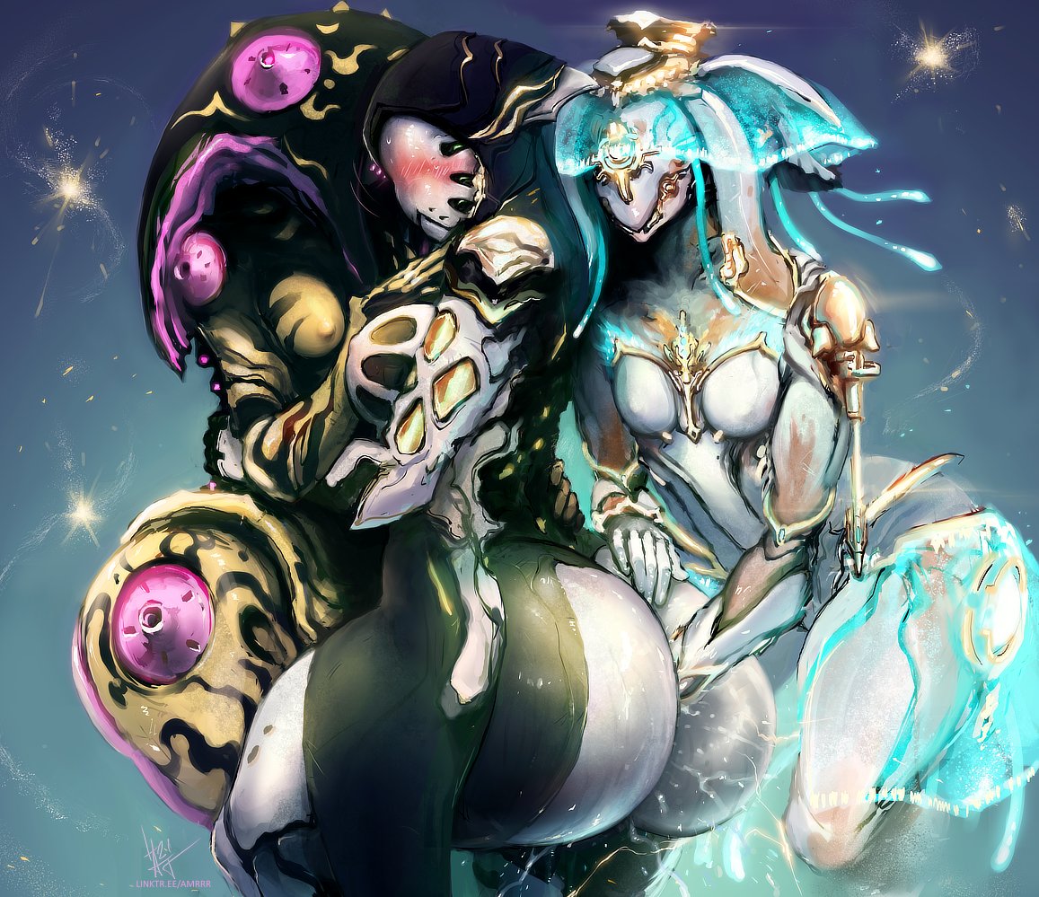 2d 2d_(artwork) 2d_artwork amrrr anal anal_fisting ass big_butt blush bodily_fluids breasts caress female female/female fisting from_behind_position group group_sex huge_butt humanoid ivara_(warframe) ivara_prime_(warframe) machine medium_breasts nipple_outline not_furry prime_warframe robot selfcest sex small_breasts square_crossover threesome trio trio_female video_games warframe wide_hips wisp_(warframe)