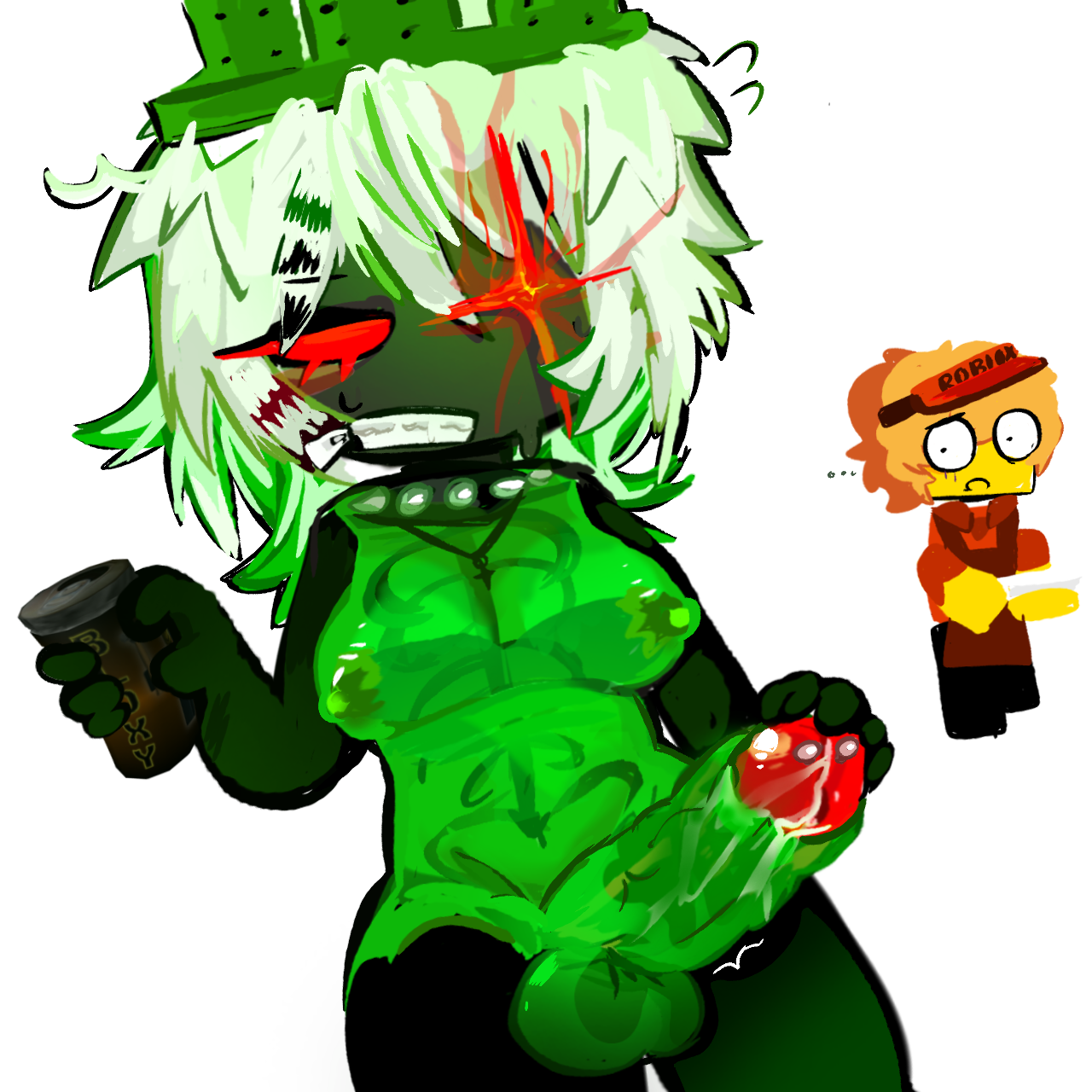 1x1x1x1 (forsaken), balls, breasts, cum, dickgirl, elliot (forsaken), forsaken (roblox), futanari, fynx0r7, intersex, nipples, nudity, penis, pierced genitals, precum, roblox, roblox game, robloxian, self upload, tagme