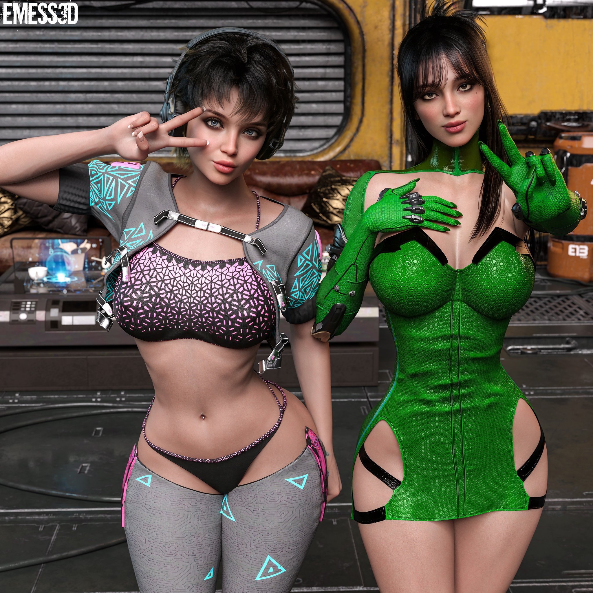2girls, 3d, ass, big ass, big breasts, breasts, bust, busty, curvaceous, curvy, curvy figure, emess, emess3d, female, female only, freyna (the first descendant), hips, huge ass, huge breasts, large ass, large breasts, luna (the first descendant), mature, mature female, nexon, slim waist, the first descendant, thick, thick hips, thick legs, thick thighs, thighs, voluptuous, waist, wide hips