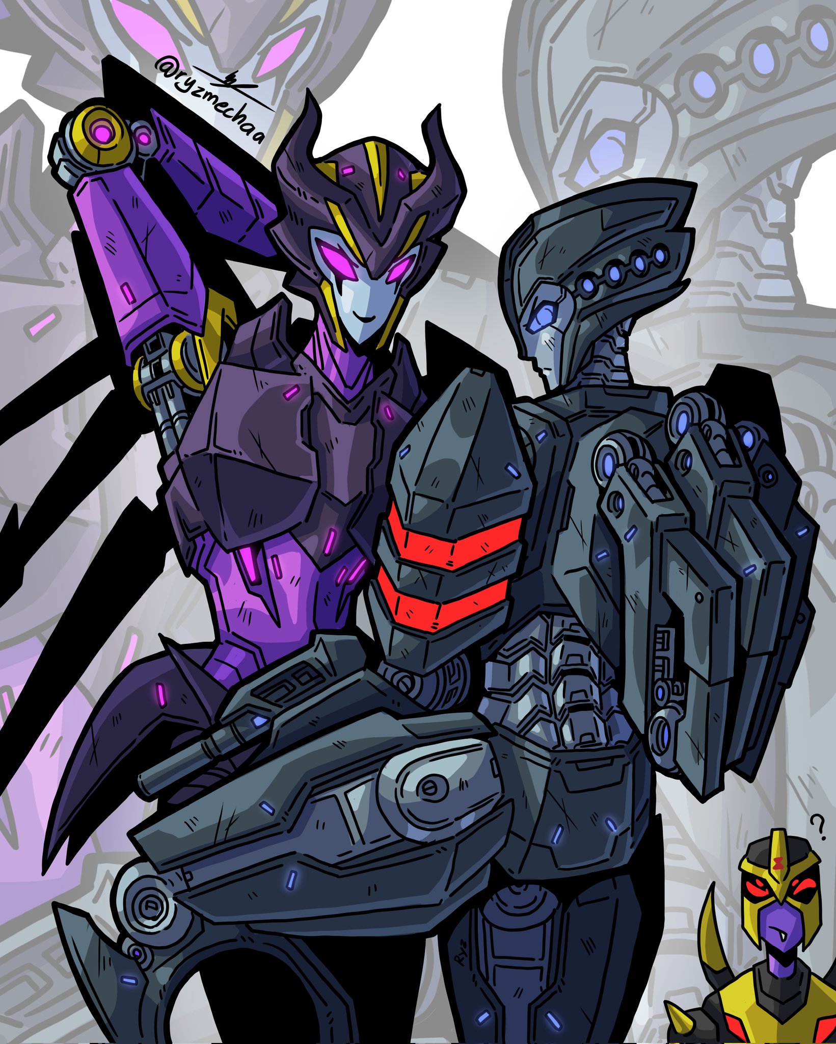 3girls, airachnid, airachnid (one), airachnid (prime), alien, alien girl, blackarachnia, blackarachnia (tfa), cybertronian, female, gynoid, hasbro, predacon, robot, robot girl, ryzmechaa31, safe, safe for work, selfcest, sfw, square crossover, takara tomy, taller female, thick thighs, transformers, transformers animated, transformers one, transformers prime, voluptuous