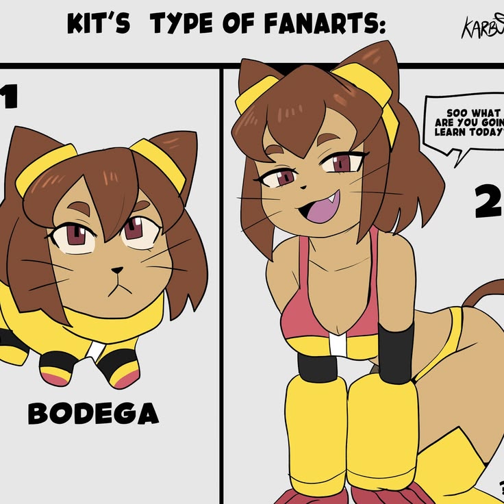 1girl, 1girls, ass, ass focus, ass up, breasts, cat, cat ears, cat tail, catgirl, female, female focus, female only, gameoverse, glitch productions, kit (gameoverse), kit bodega, legs, meme, meme reference, neckline, open mouth