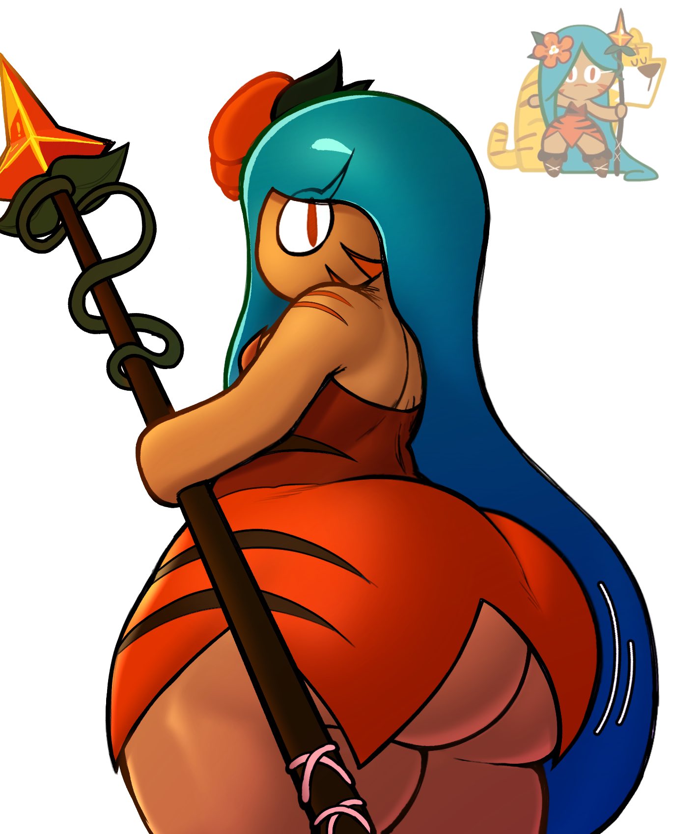 analizer2345, big ass, big breasts, cookie run, fat ass, female, huge ass, huge breasts, large breasts, tagme, tiger lily cookie