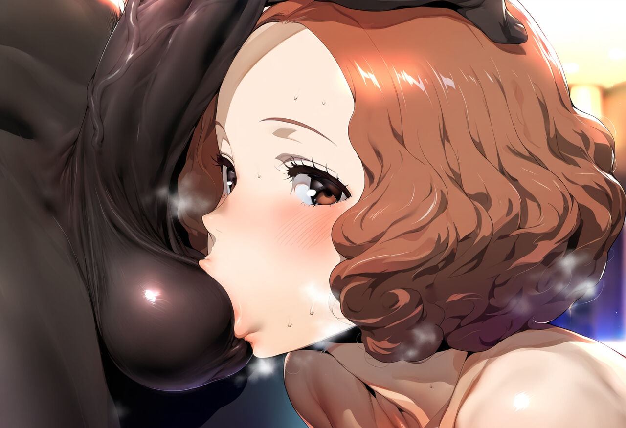 1boy 1girls ai_generated atlus completely_nude_female dark-skinned_male female female_focus haru_okumura interracial light-skinned_female nude nude_female nude_male oral oral_sex orange_hair persona persona_5 sex short_hair straight straight_sex sucking_testicles