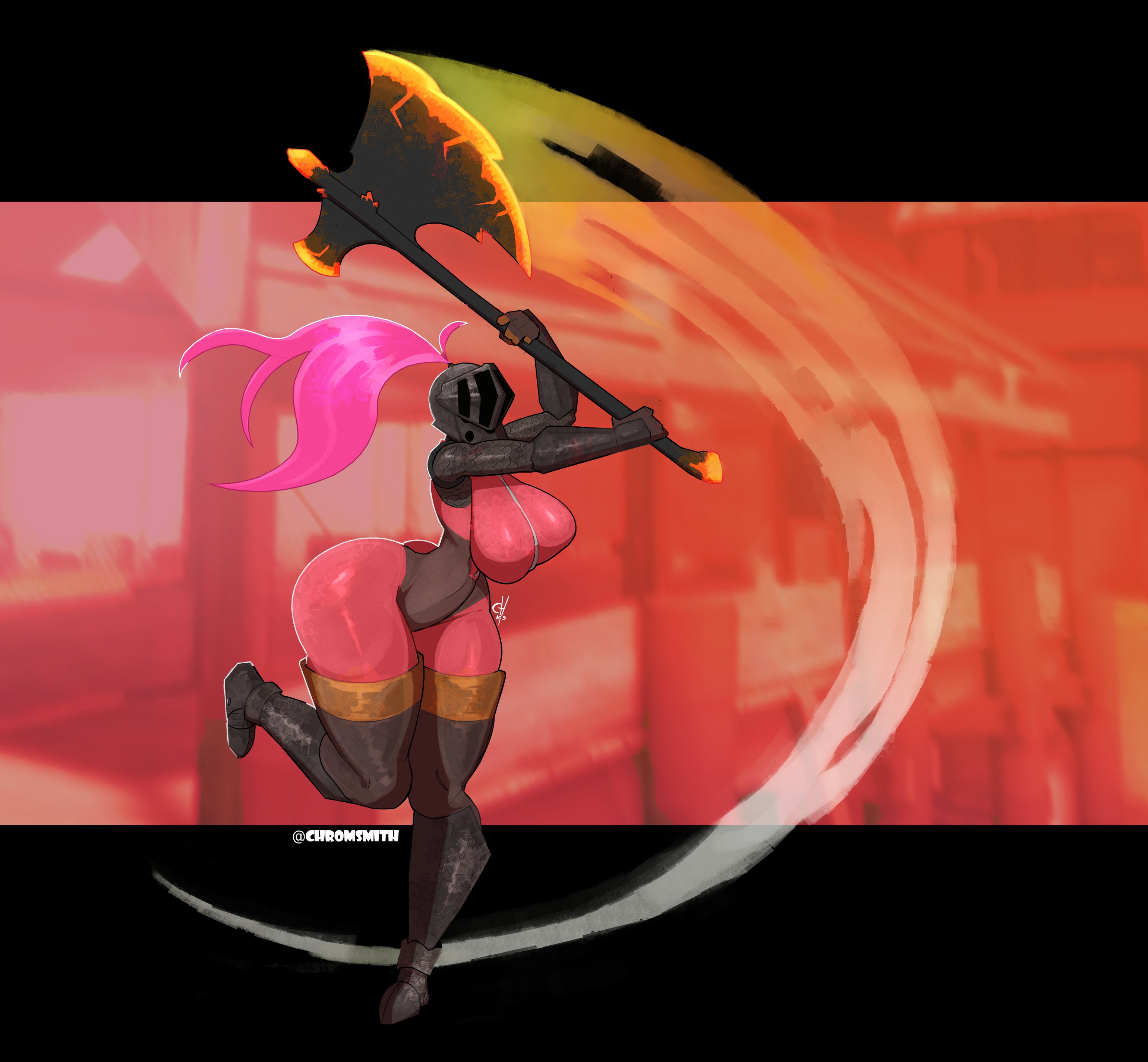 2020s, 2025, 2d, 2d (artwork), 2fort, ass, big ass, big breasts, big butt, big thighs, boots, breasts, child bearing hips, chromsmith, clothing, curvy, curvy female, curvy figure, female, female focus, female knight, female only, fempyro, fully clothed, hi res, highres, hips, hourglass figure, human, knight, knight helmet, large ass, large butt, large thighs, medieval armour, pinup, plume, pyro, rule 63, slim waist, slit visor, smugbinch, solo, solo female, solo focus, team fortress 2, tf2, thick thighs, thighhighs, thighs, wide hips