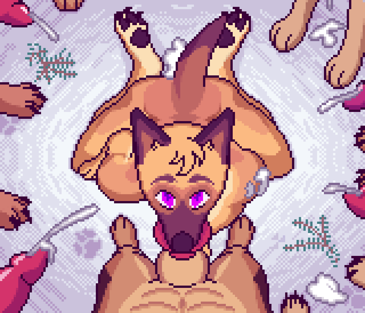 abs anthro anthro_pov belgian_shepherd bodily_fluids canid canine canis claws cum cum_in_ass cum_in_mouth cum_inside deep_throat digital_media_(artwork) domestic_dog ejaculation fellatio first_person_view footprint genital_fluids genitals german_shepherd group group_sex herding_dog hrelterskrelter knot knotted_penis looking_at_viewer looking_up looking_up_at_viewer male male/male male_pov malinois_dog mammal nude oral oral_penetration pastoral_dog pawpads pawprint penetration penile penis pixel_(artwork) sex sheepdog snow tail