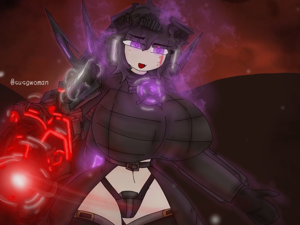 1girls aura breasts female purple_eyes skibidi_toilet susgwoman_(artist) titan_tv_man_(skibidi_toilet) titan_tv_woman_(skibidi_toilet)