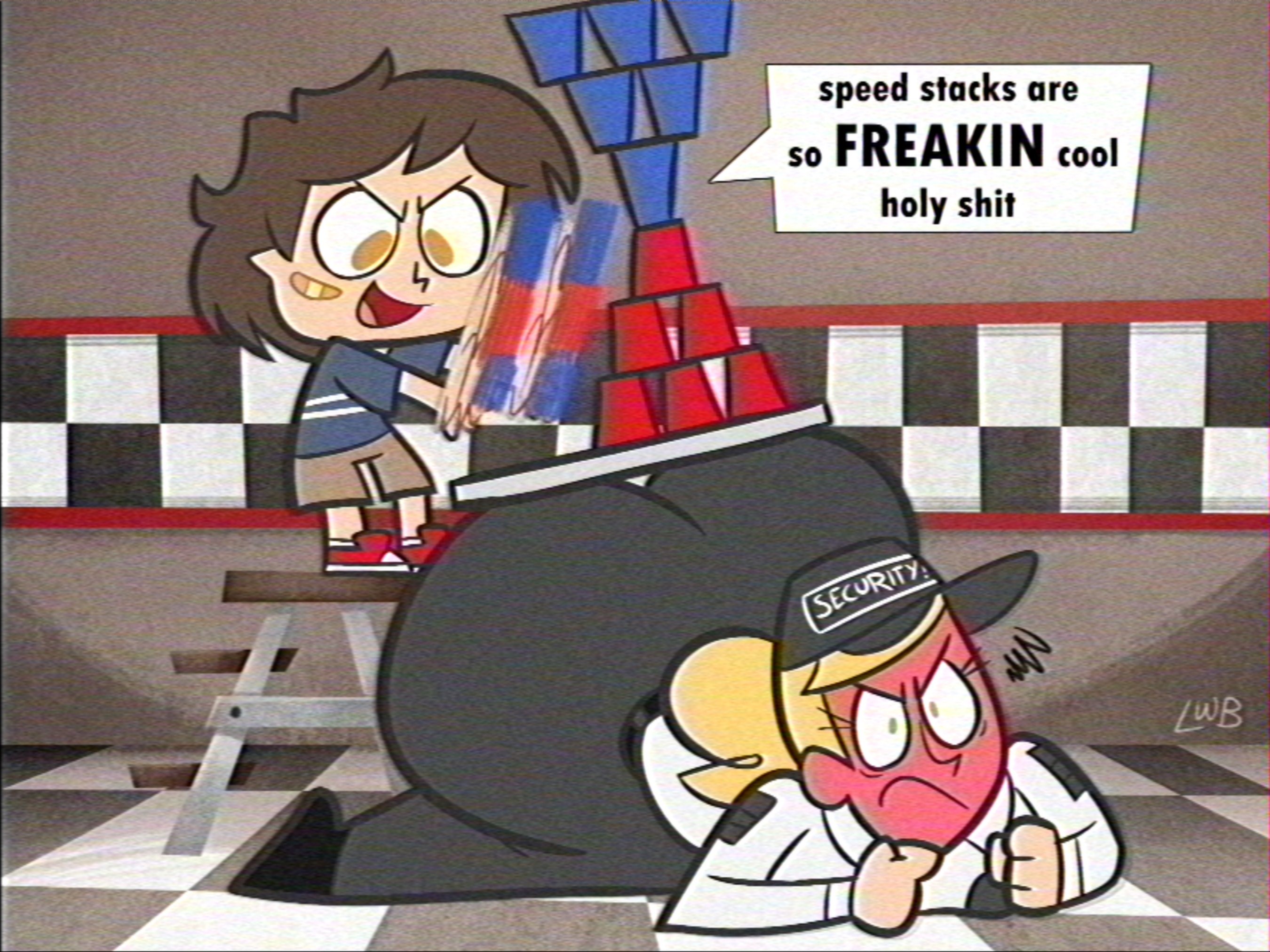 1boy, 1girls, ass, ass bigger than head, big ass, bubble ass, bubble butt, comedy, female, five nights at freddy's, five nights at freddy's: security breach, funny, gregory (fnaf), huge ass, humor, lolwutburger, male, round ass, source request, tagme, vanessa (fnaf), year request