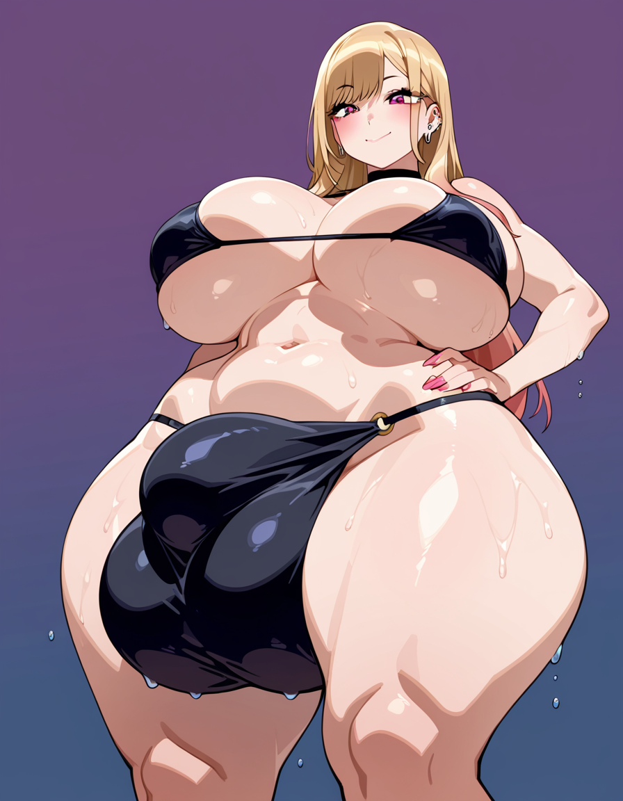 1futa ai_generated artist_name balls big_balls big_breasts blonde_hair bulge futa_only futanari futazeta huge_cock kitagawa_marin large_breasts legs penis pink_eyes solo solo_focus sono_bisque_doll_wa_koi_wo_suru uncensored