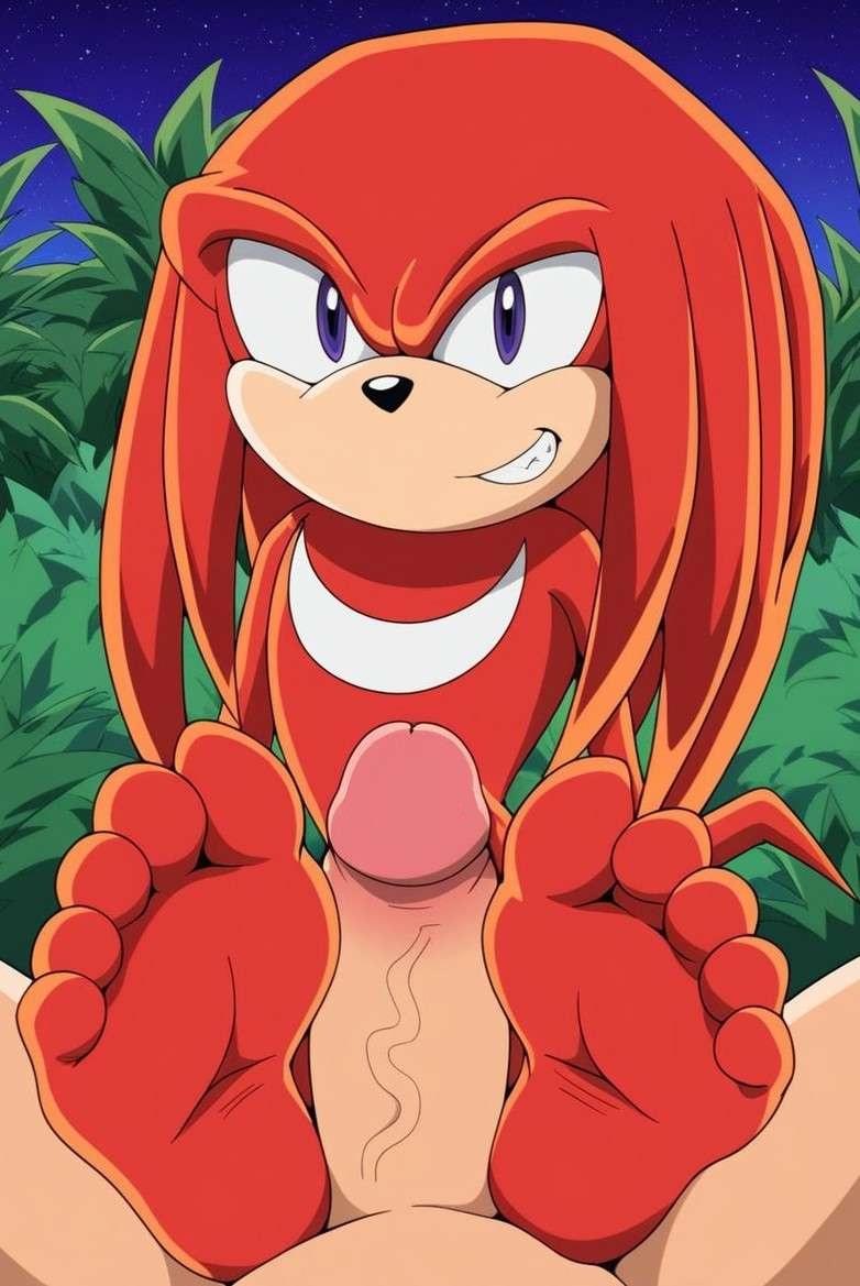 ai_generated feet foot_fetish foot_play footjob gay happy knuckles_the_echidna pawjob paws pov sega sonic_(series) sonic_x uncensored