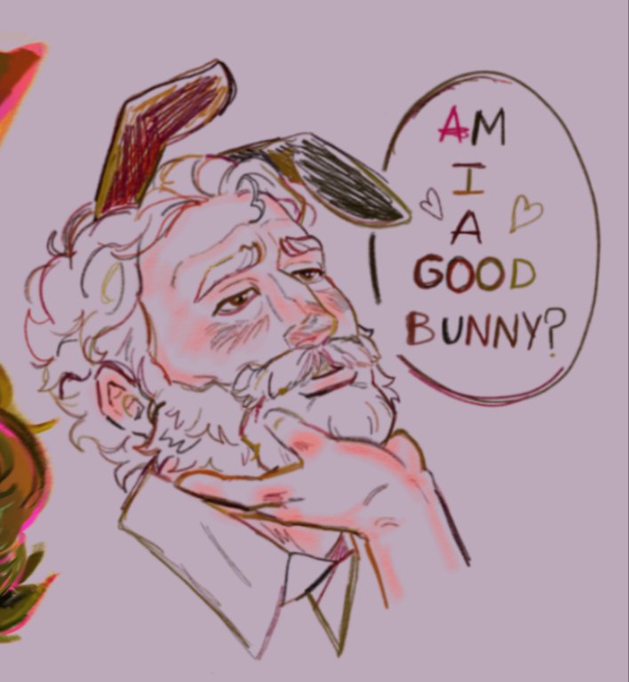bara, beard, bunny ears, chiwibara, daddy, dilf, dispatch (game), gay, male, male only, phenomaman