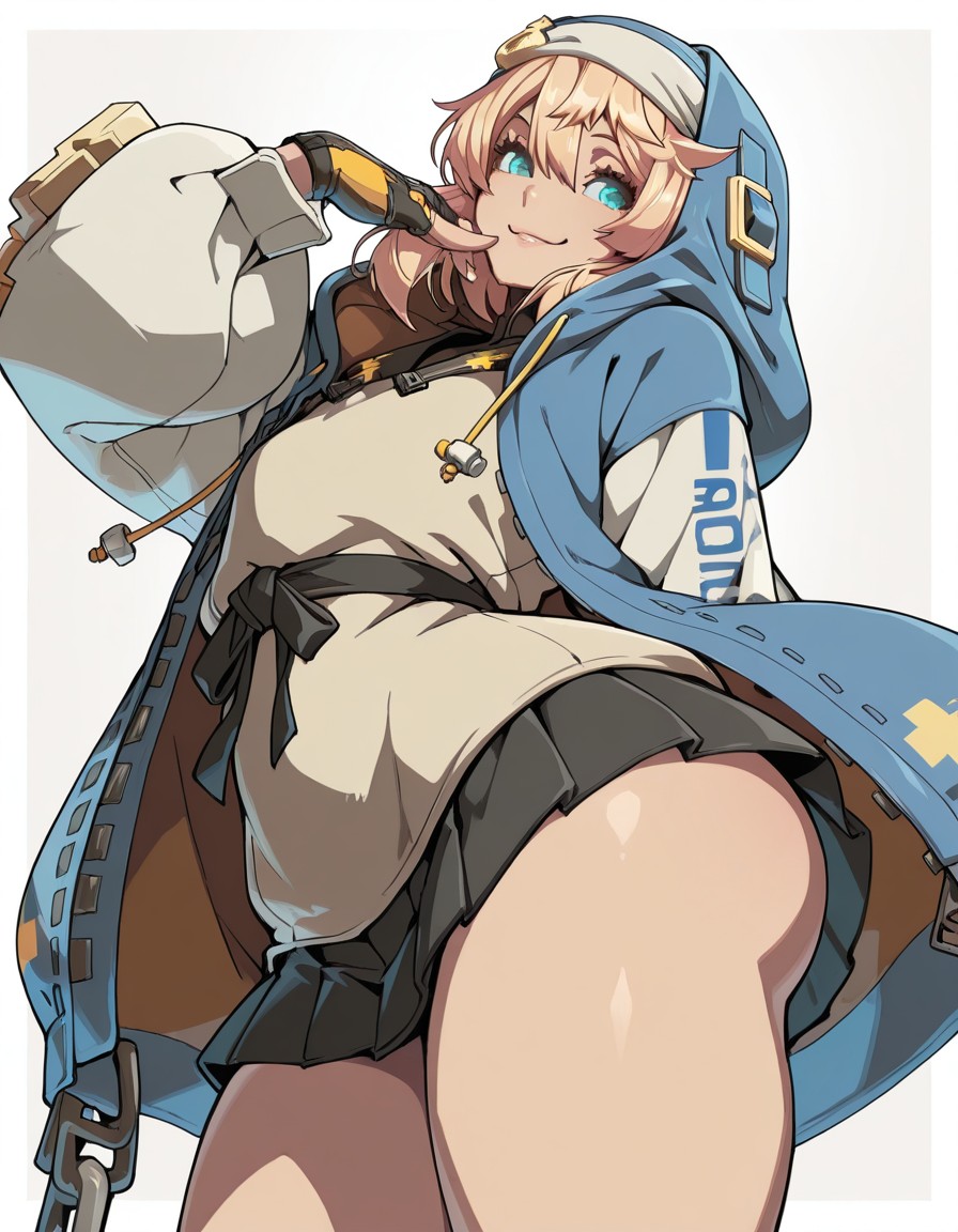 ai_generated ass blonde_hair boy bridget bulge bulge_through_clothing crossdressing cute dick dickgirl fighting guilty_gear guilty_gear_strive penis shorts skirt smile tight_clothing video_games