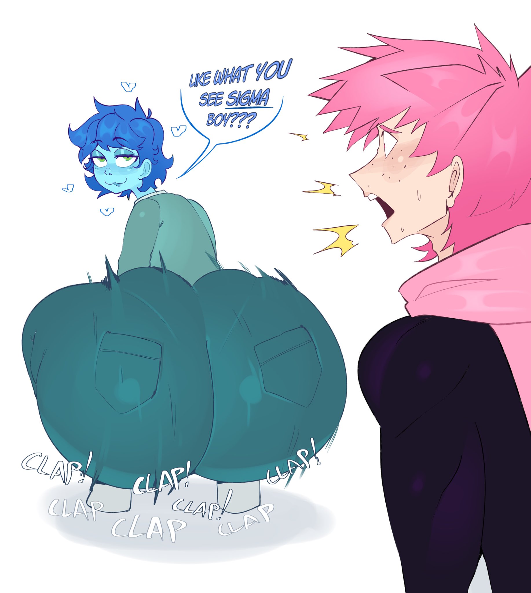 2boys, ass, ass focus, big ass, big ass (male), big butt, gay, huge ass, huge butt, lapis (phoenixlamarrr), male, male only, male/male, phoenixlamarrr, prince (phoenixlamarrr)