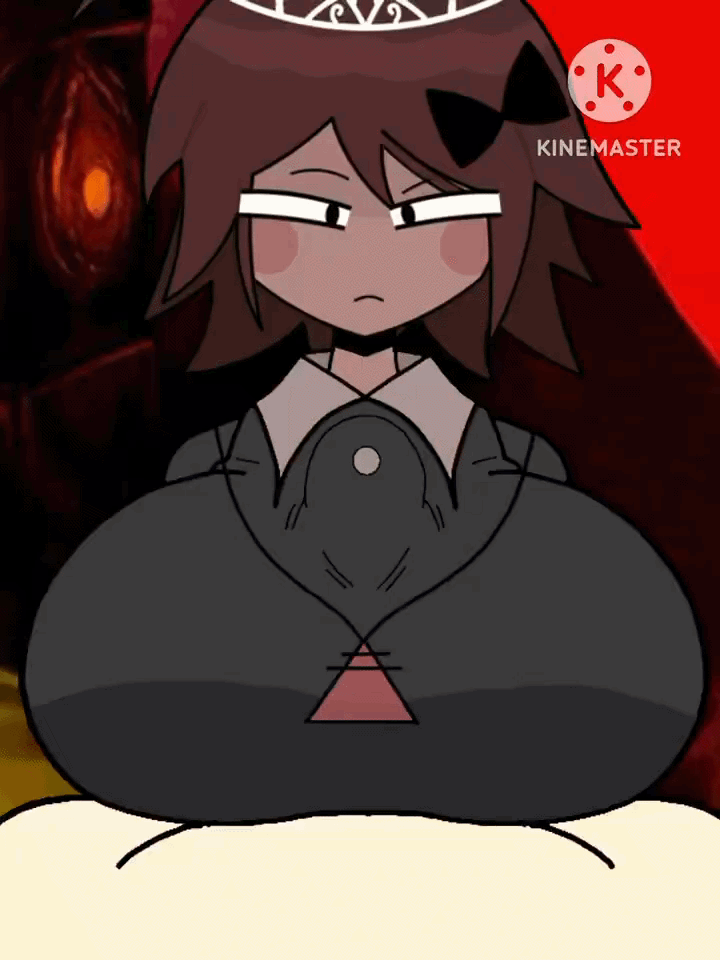 alice (fundamental paper education), animated, appropriate-till3568, beat banger, big penis, breasts, clothed, edit, female, fundamental paper education, huge breasts, huge cock, male, paizuri, paizuri under clothes, penis