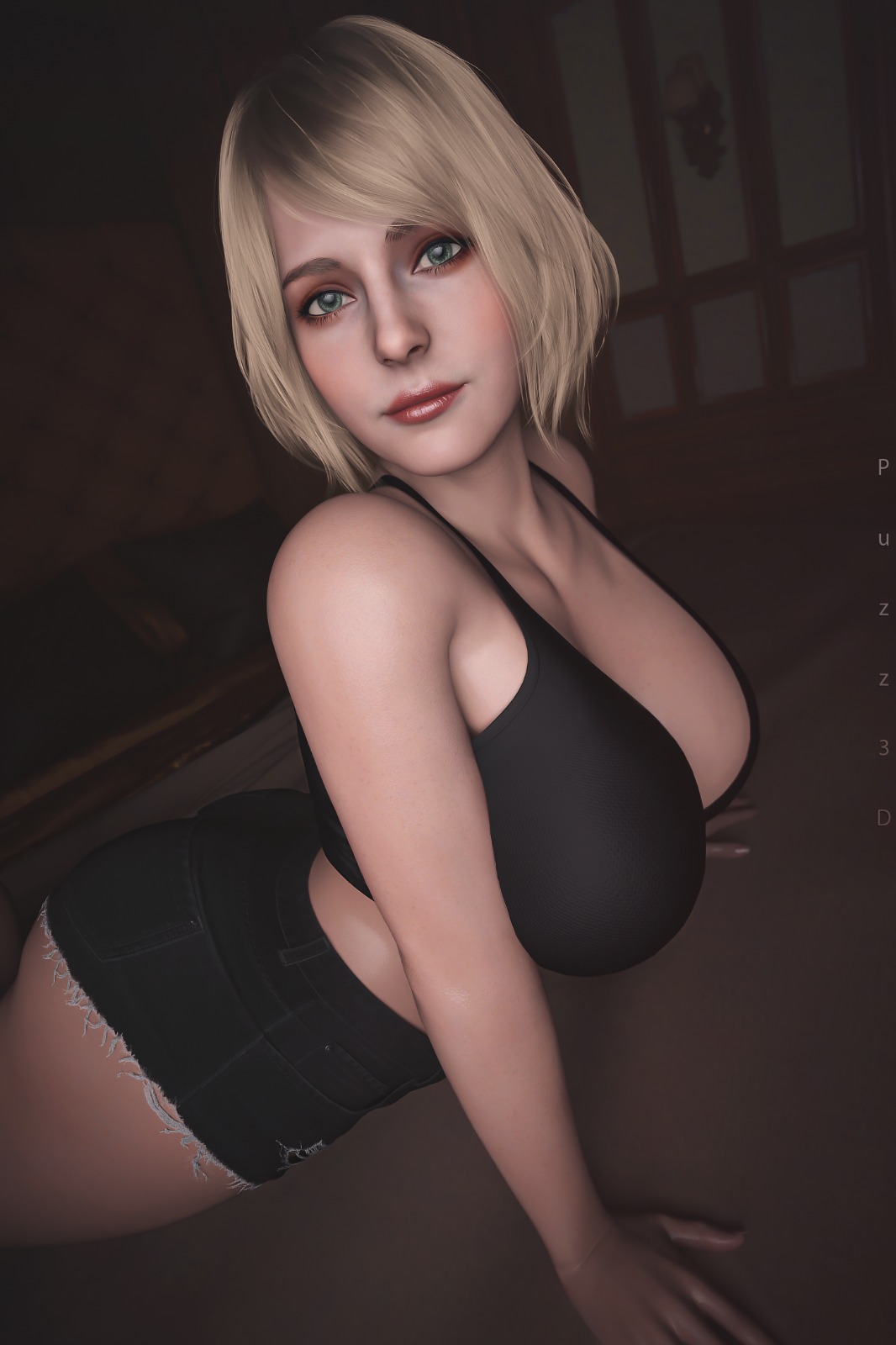 2xp studios, 3d, ashley graham, ashley graham (ella freya), ass, big ass, big breasts, breasts, female, female only, huge ass, huge breasts, large breasts, looking at viewer, puzz3d, resident evil, resident evil 4, resident evil 4 remake