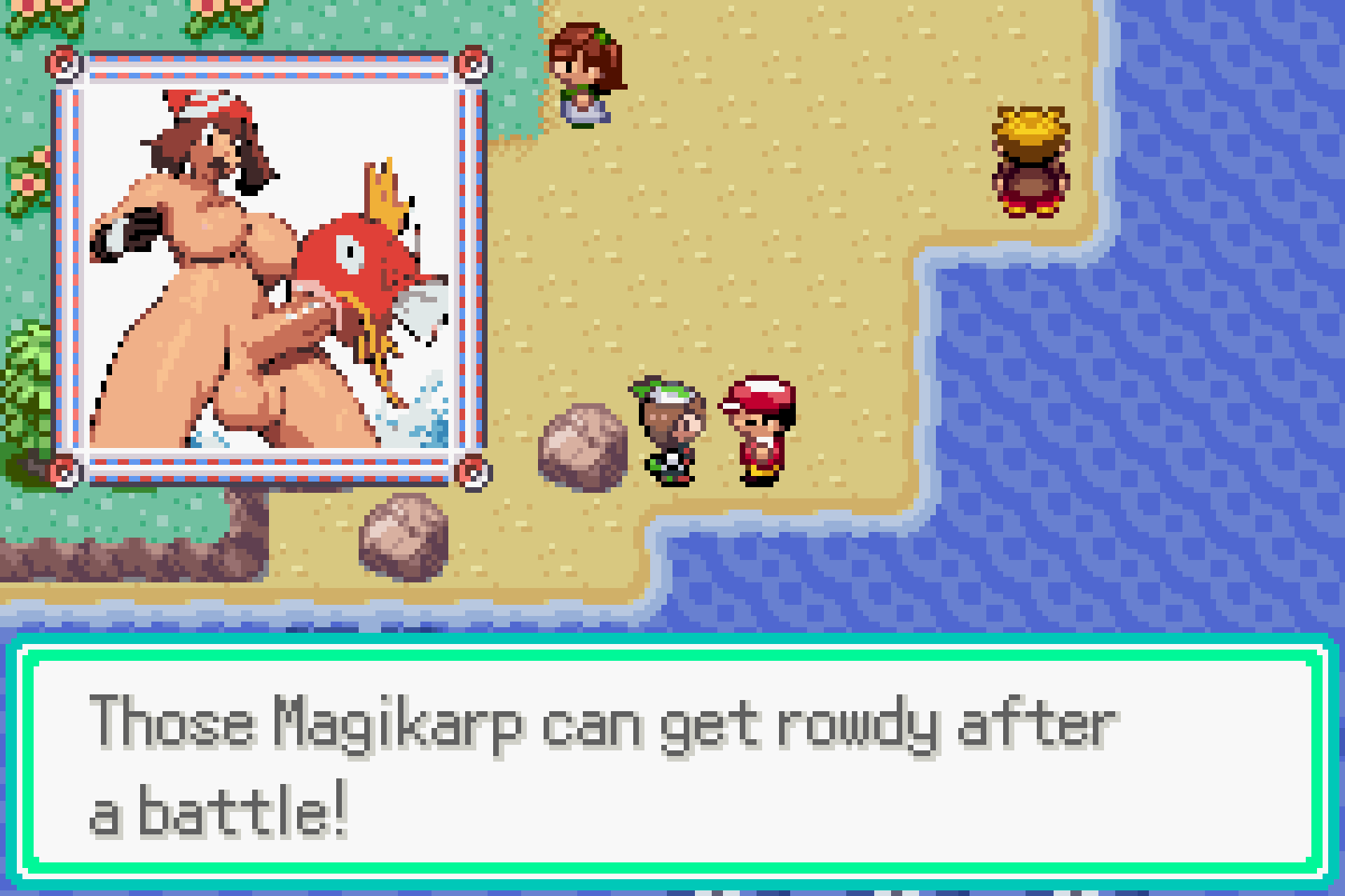 anthroemerald, balls, blowjob, breasts, dick fishing, fellatio, fish, fishjob, futa on feral, futanari, huge breasts, huge penis, intersex, magikarp, may (pokemon), mod, nude, oral, penis, pixel art, pokemon, pokemon anthro emerald, pokemon rse, pokephilia, public nudity, public sex, surprise sex, surprised