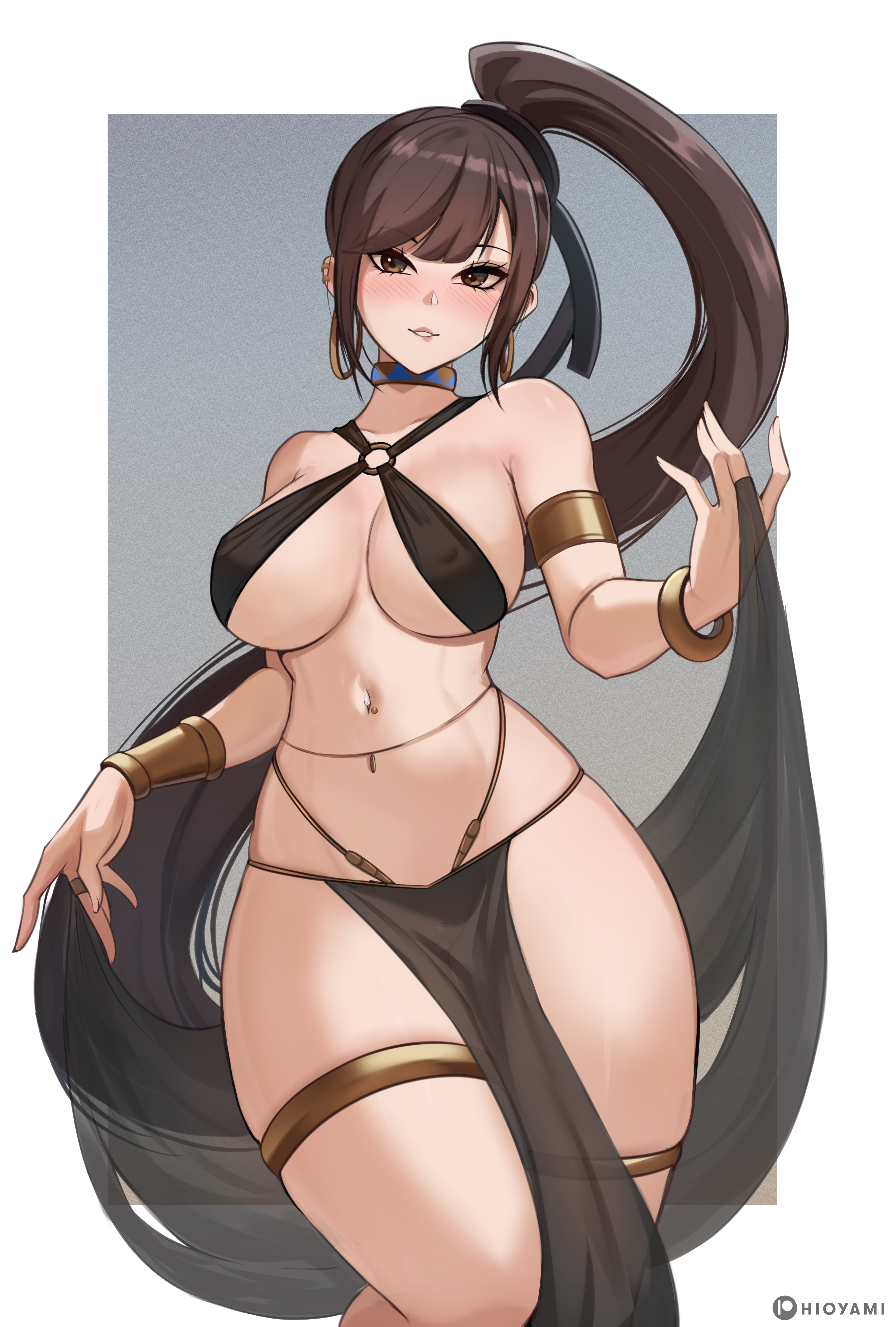 big breasts, breasts, curvaceous, curvy, curvy female, eve (stellar blade), female, female focus, hioyami, huge breasts, large breasts, light skin, light-skinned female, slim waist, solo female, stellar blade, thick thighs, thighs