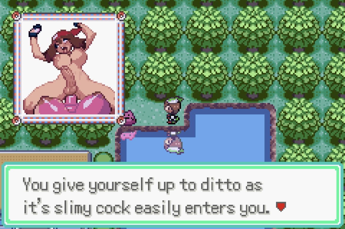 2futas, ahe gao, ahegao, anal, anal penetration, anthroemerald, bandana, breasts, dickgirl, ditto, ditto (pokemon), erection, futa on futa, futanari, futasub, gloves, hands above head, huge breasts, huge penis, hung bottom, intersex, may (pokemon), orgasm face, penis, pixel art, pokemon, pokemon anthro emerald, pokemon rse, pokephilia, tagme