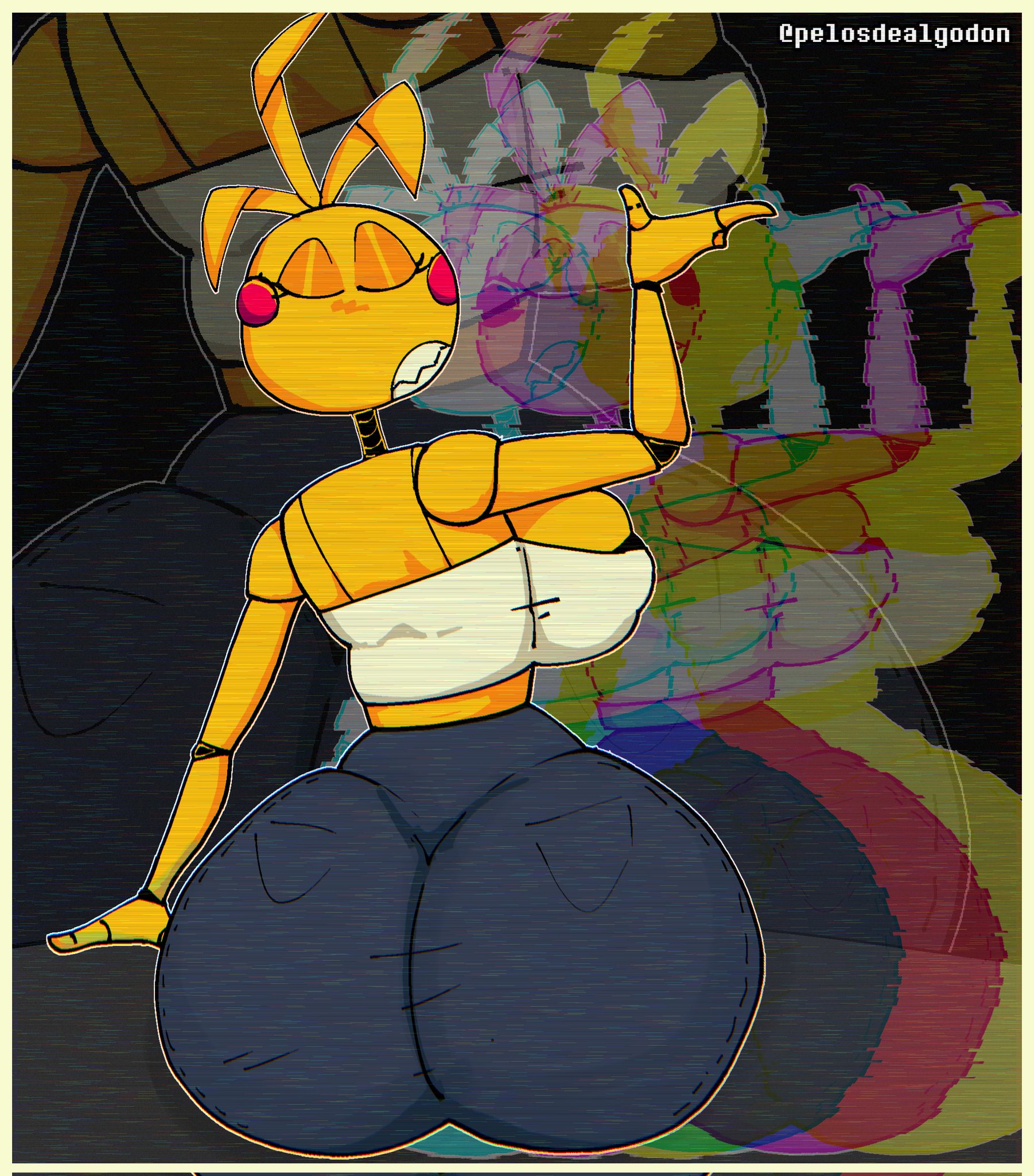 Рука ласково касается задницы с игрушкой