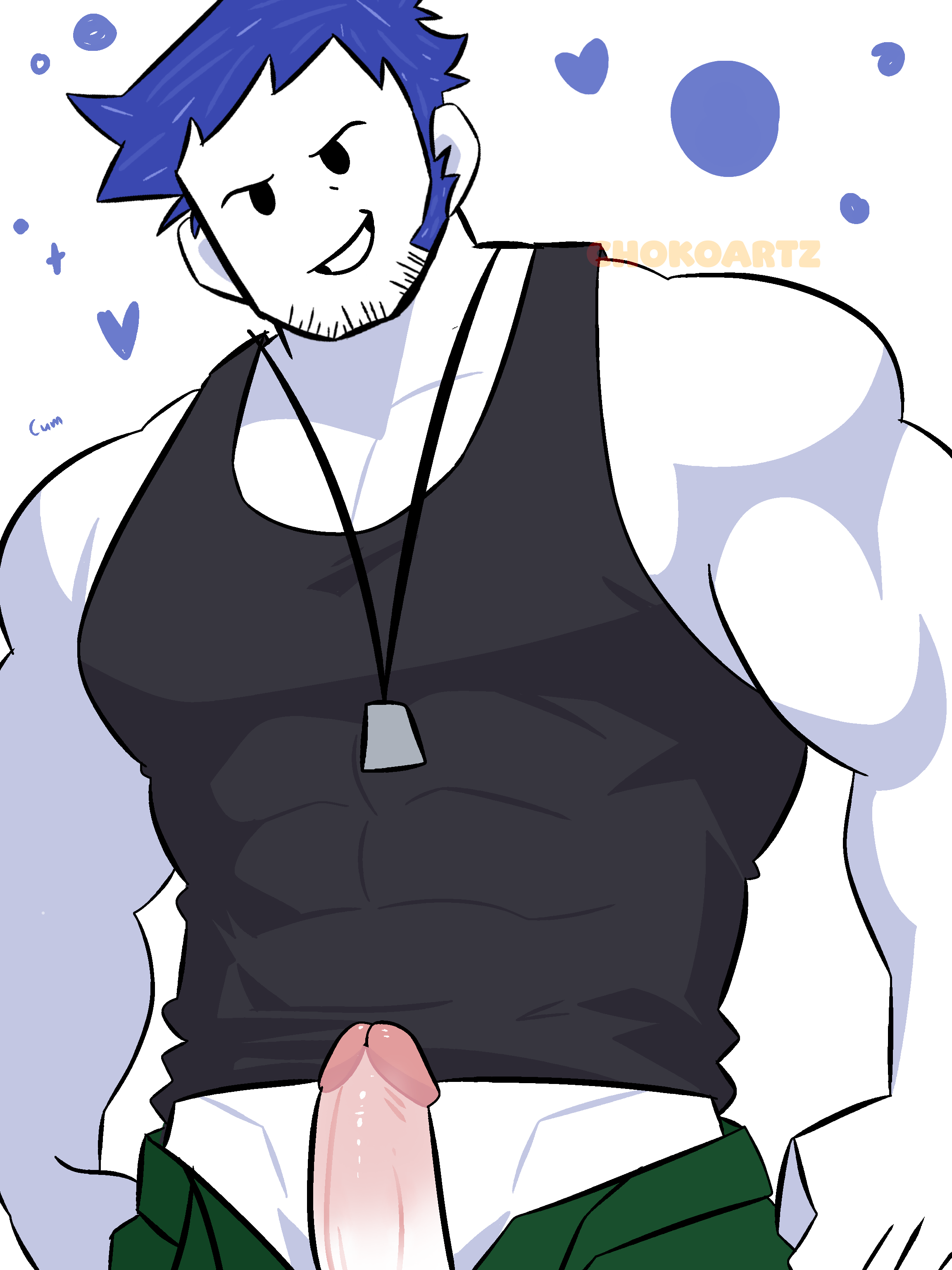 1boy, abs, background, bara, chokoartz, clothing, cock, dick, ejaculation, forsaken (roblox), gay, guest 1337 (forsaken), guest 1337 (the last guest), male, muscles, muscular, only, penis, penis out, precum, precum drip, roblox, roblox game, robloxian, solo, tagme, white, yaoi