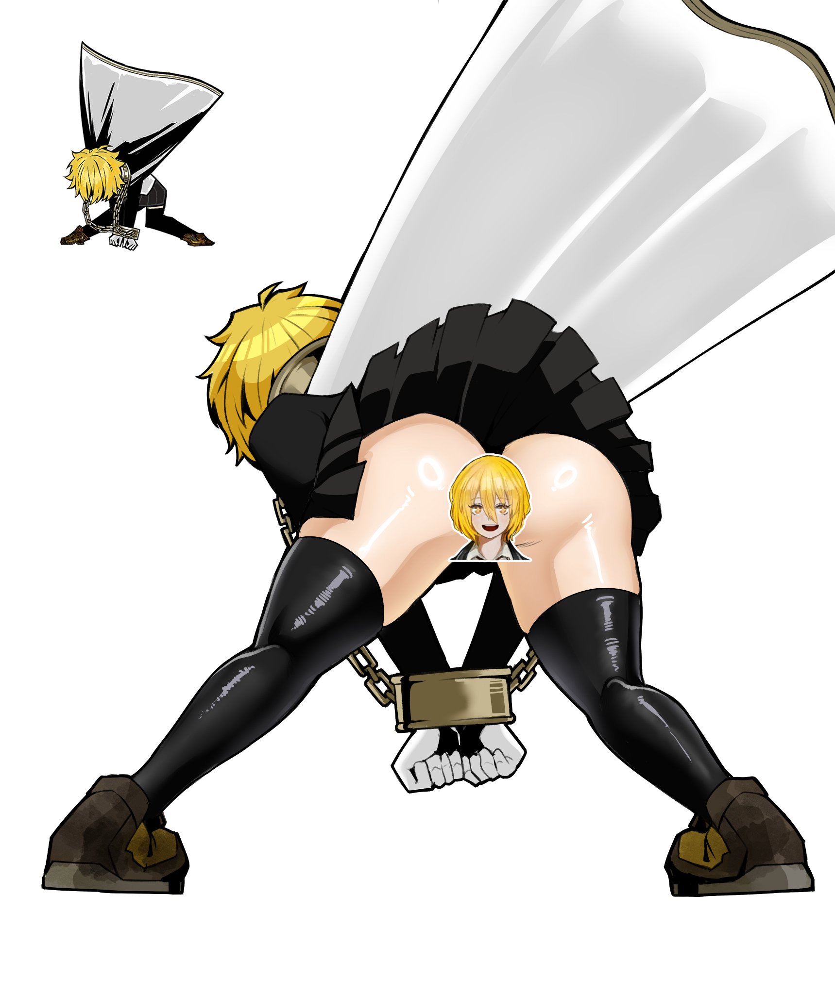 anus focus, deaf (artist), don quixote (limbus company), index don quixote, limbus company, project moon, uncensored version available, underskirt, variant set