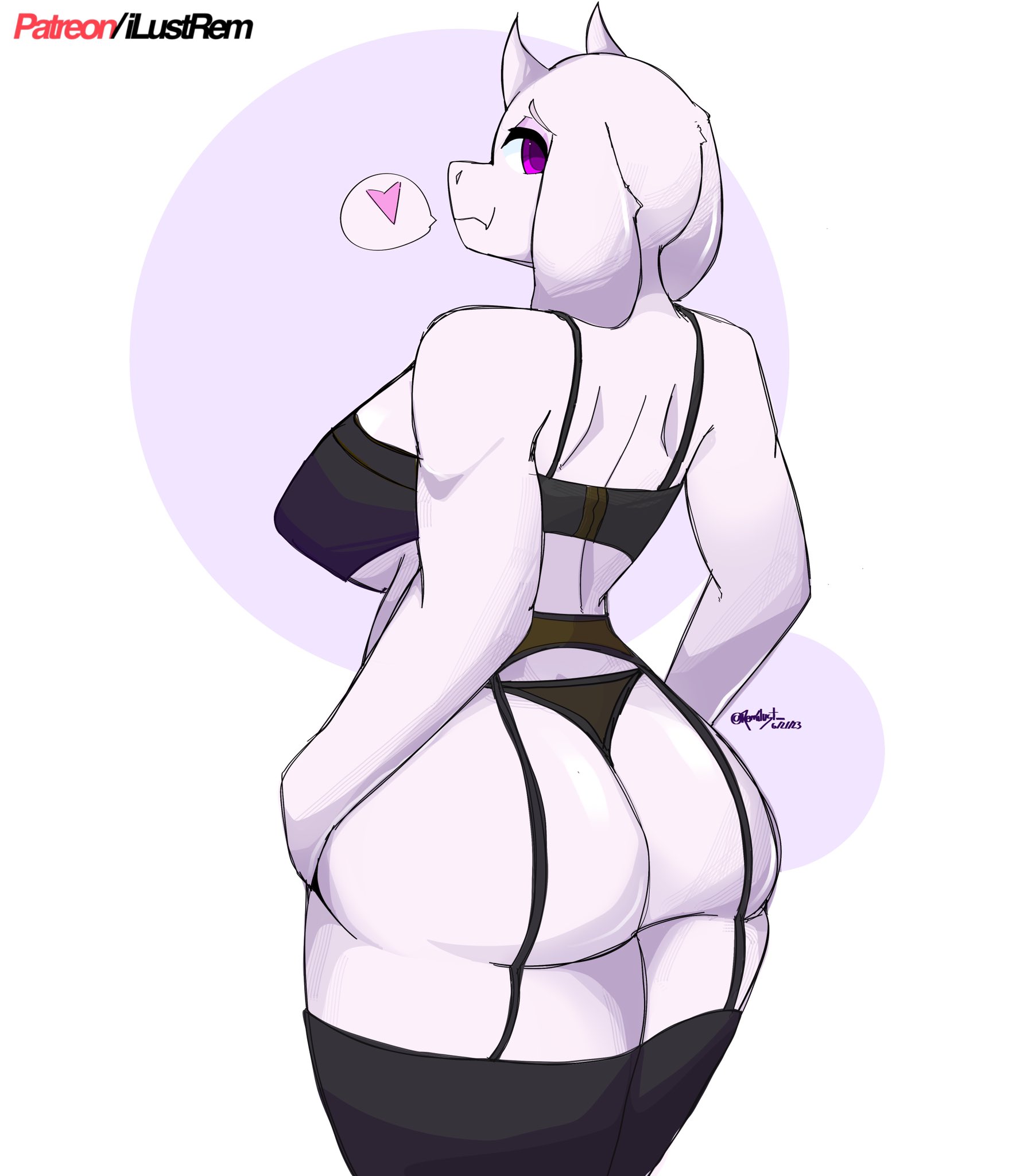 2023, anthro, deltarune, female, female anthro, female only, furry, furry female, furry only, lenceria, remilust, tagme, toriel, undertale