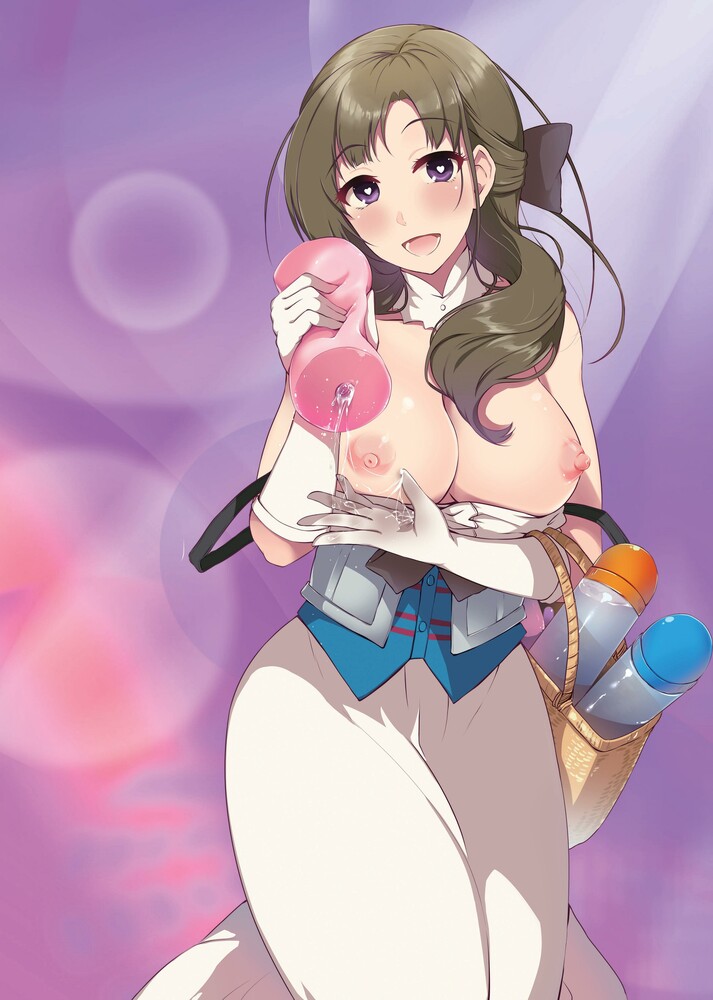 1girls, big breasts, breasts, female, female only, milf, nipples, oosuki mamako, solo, solo female, tagme, tsuujou kougeki ga zentai kougeki de ni-kai kougeki no okaasan wa suki desu ka?