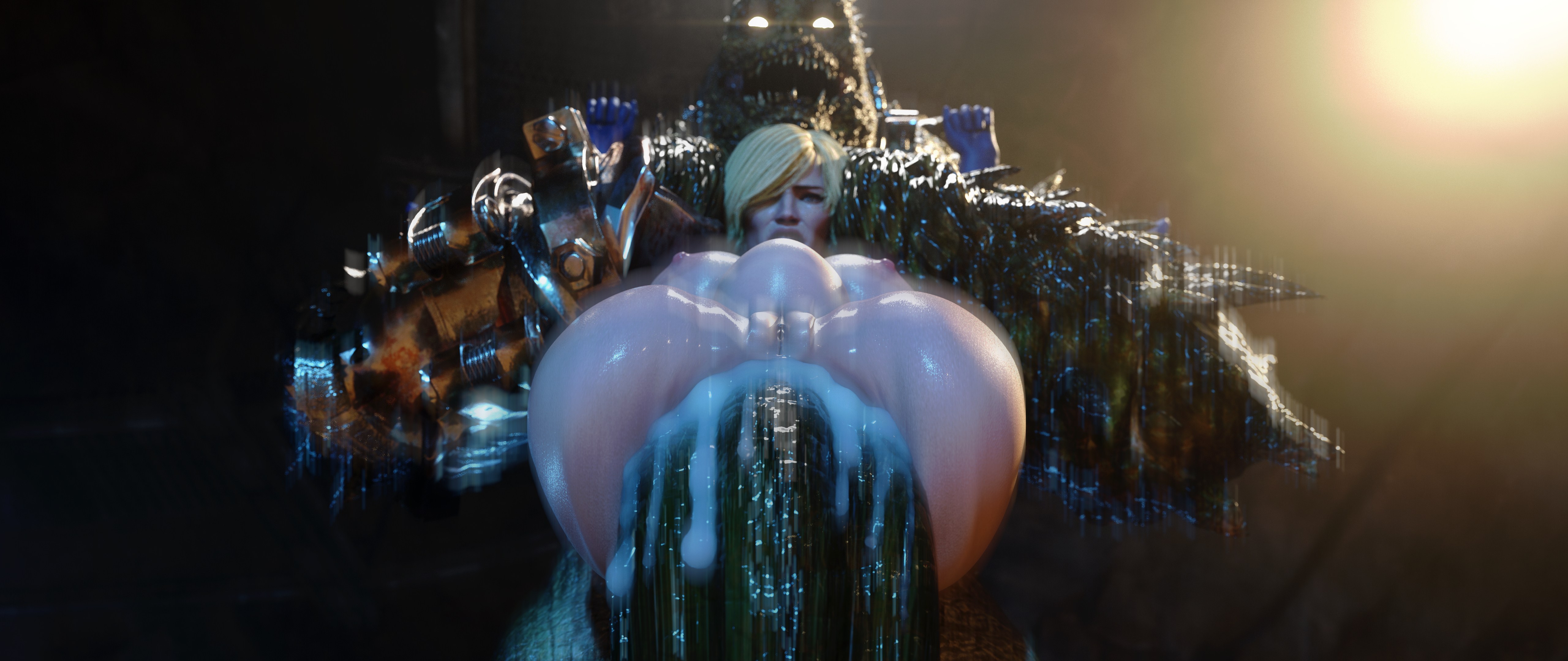 1boy, 1girls, 3d, 4k, abdominal bulge, anal, anal penetration, anal sex, ass, batman (series), batman: arkham knight, big ass, big breasts, blender, breasts, cock sleeve, dc, dc comics, female, fucked senseless, fucked silly, gigantic penis, huge ass, huge breasts, icedev, kara zor-l, karen starr, large ass, large breasts, large insertion, male, male/female, monster, naked, nude, nude female, nudity, penis, power girl, stomach bulge, superman (series), waylon jones