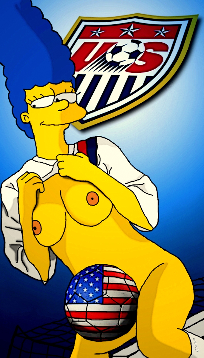 ball breasts claudia-r clothes color female female_only front_view human marge_simpson nipples solo tagme the_simpsons