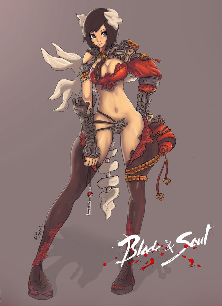 1girls 7zaki black_hair blade_&_soul character_request female short_hair