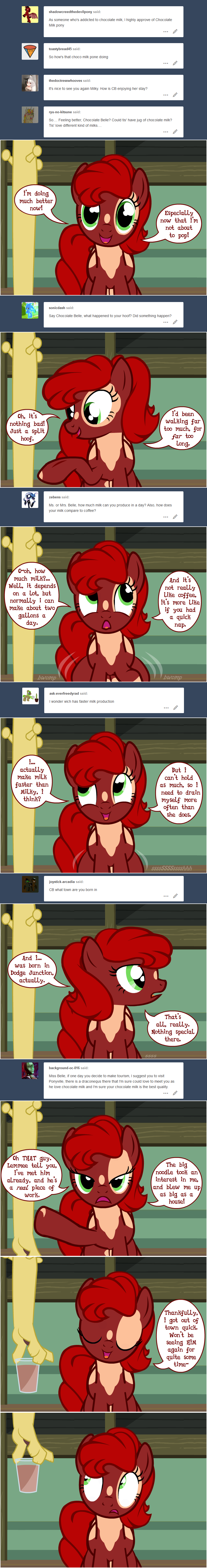 alternative_lactation ask_blog big_crotchboobs chocolate chocolate_belle_(mlp) chocolate_breast_milk chocolate_milk comic crotchboob_expansion crotchboobs dead_source dialogue discord_(mlp) english_text flashequestria growth huge_crotchboobs impossibly_large_crotchboobs milk my_little_pony oc pony text tumblr