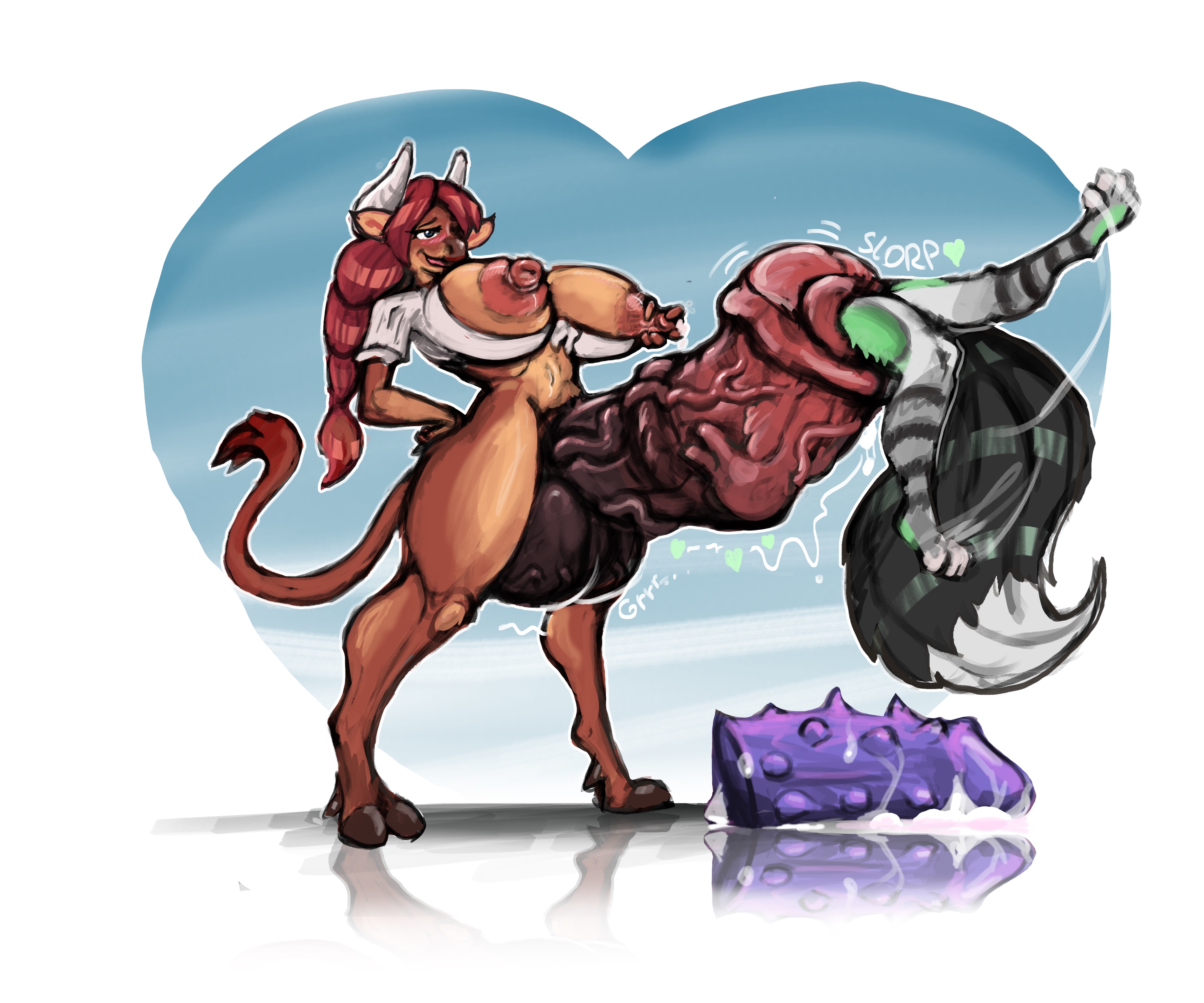 1futa, anthro, bonnie bovine, bonnie bovine (character), bovine, churning, cock vore, female, futa on female, futanari, gaping urethra, horsecock, horsecock futa, horselegkovach, intersex, penis, urethral bulge, urethral insertion, vore