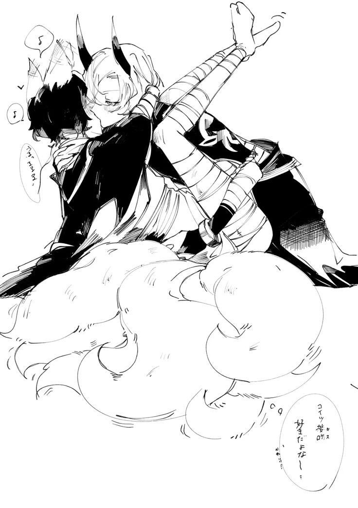 2boys, bungo stray dogs, bungou stray dogs, chuuya nakahara, dazai osamu, demon, demon boy, demon horns, duo, duo focus, duo male, fluffy ears, fluffy tail, fox ears, holding partner, kissing, kitsune, male, male focus, male only, male penetrating, male penetrating male, male/male, nakahara chuuya, osamu dazai