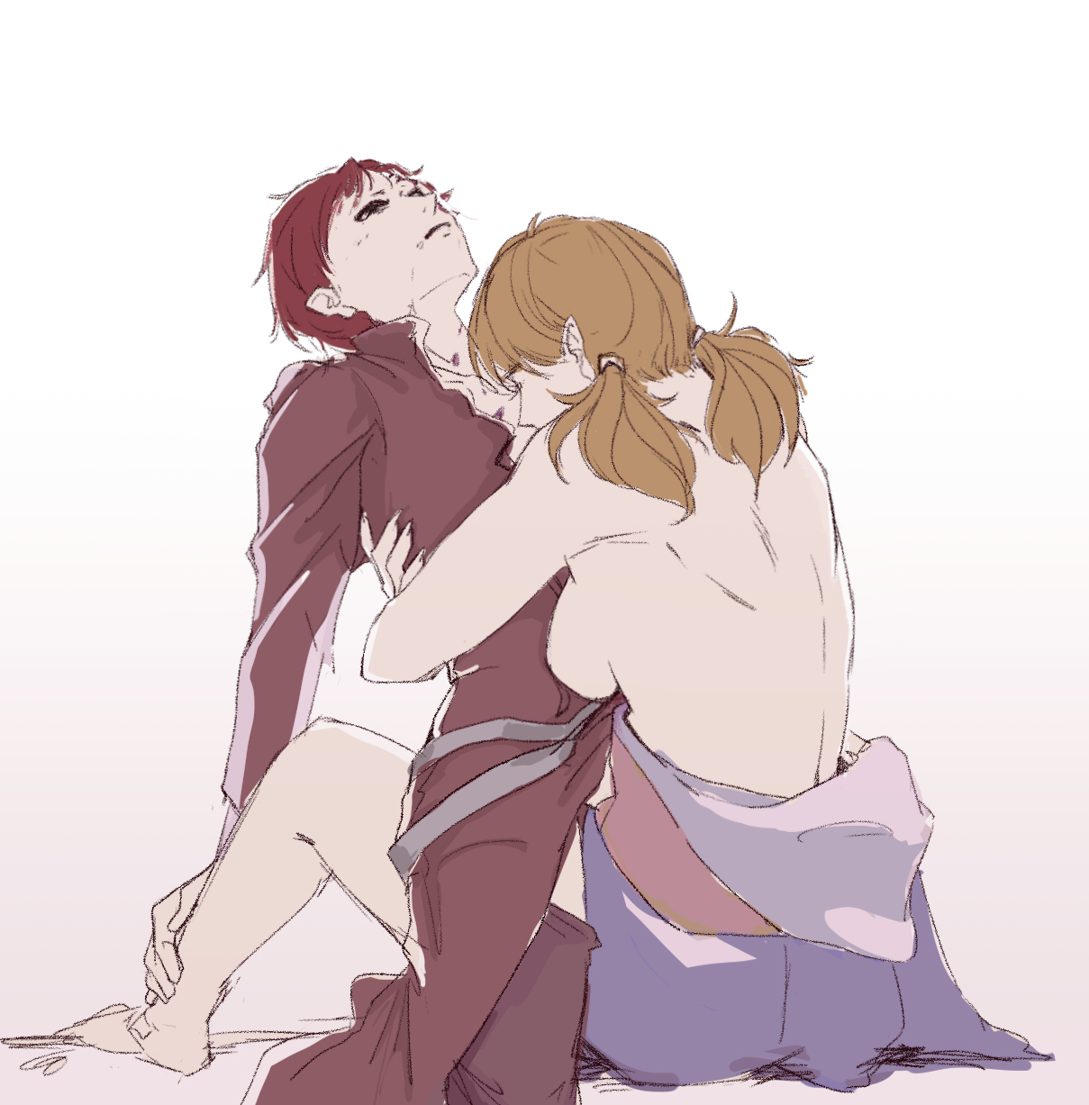 alternate hairstyle, assertive, assertive female, b4con, bare back, bare legs, bare shoulders, barefoot, blonde hair, breasts, brother, brother and sister, clothed sex, dominant female, duo, duo focus, eyeshadow, facial mark, female, forehead mark, gaara, hickey, hug, hugging, incest, kimono, kimono pull, light skin, light-skinned female, light-skinned male, long hair, looking up, makeup, male, male on top, male with female, male/female, mascara, naruto, naruto (series), naruto shippuden, naruto: the last, no bra, no eyebrows, older sister, outercourse, pale skin, pale-skinned male, pants, pants down, red hair, sex, siblings, sideboob, sitting, sitting on person, straddling, submissive male, sucking nipples, temari, topless, twintails, younger brother
