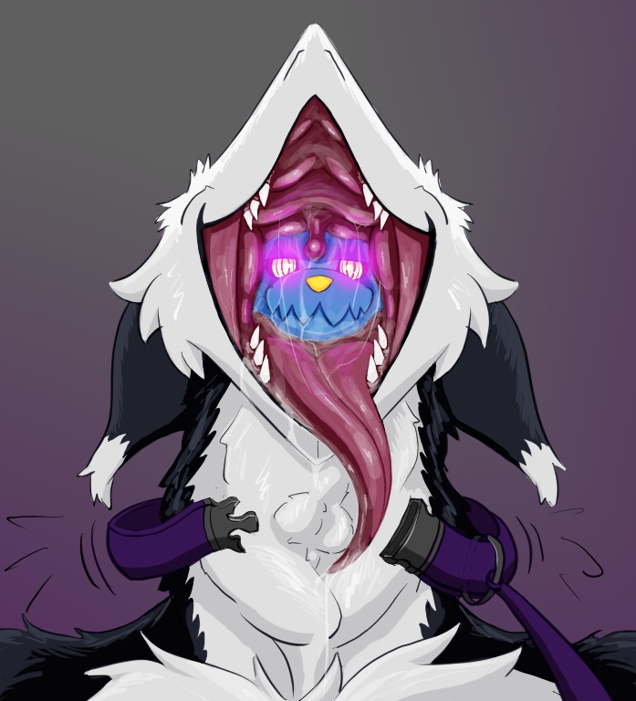 anthro bodily_fluids bulge collar collar_snap dom/sub drooling duo eeveelution endosoma hypnosis lead leash leash_and_collar male male/male mawplay mawshot mind_control mouth_shot nintendo nullart open_maw open_mouth oral oral_vore pokémon_(species) pokemon ryder_(nullart) saliva sergal soft_vore swallow_(disambiguation) swallowing swallowing_bulge tongue tongue_out umbreon video_games vore