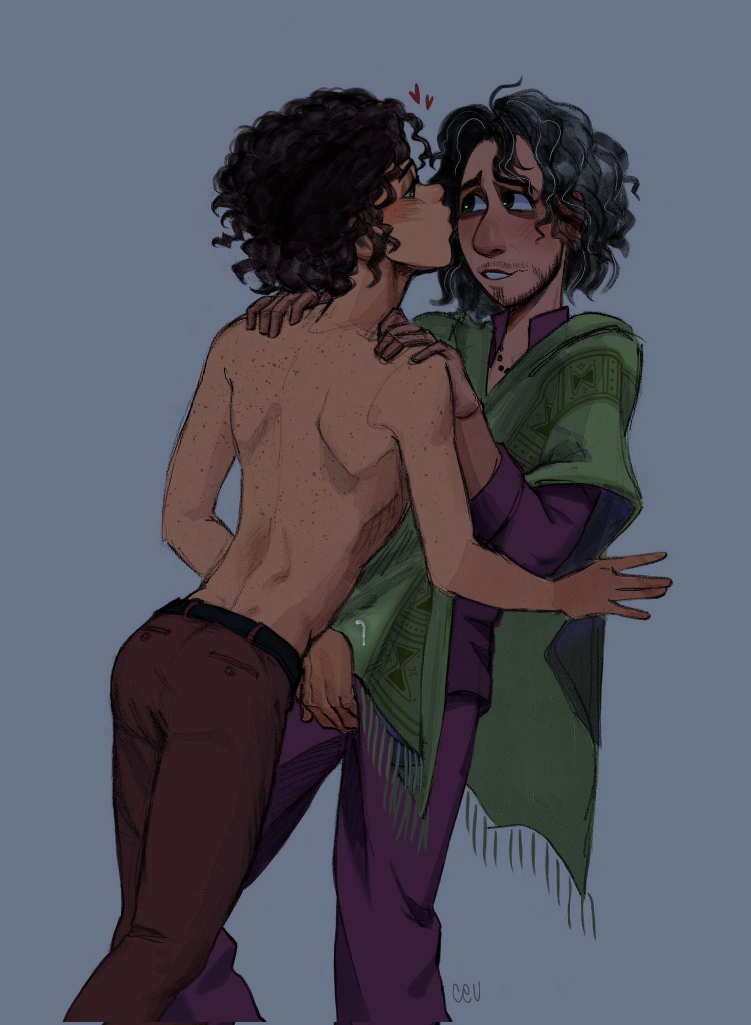 2boys, bruno madrigal, camilo madrigal, disney, encanto, femboy, gay, incest, latino, male, male only, shirtless, teenage male, uncle and nephew, yaoi