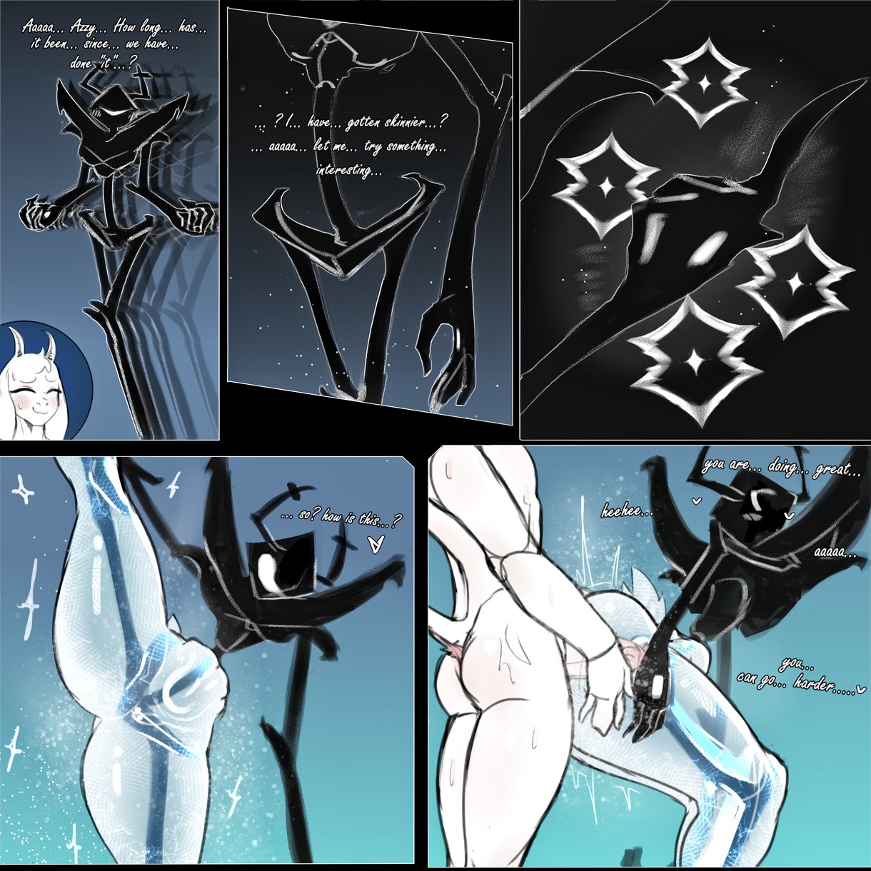 2026, ambiguous penetration, asriel dreemurr, asriel dreemurr (deltarune), comic, deltarune, deltarune chapter 3, dess holiday, ectobody, ectobutt, ectopussy, fozuna, materialisation, penetration, roaring knight, skeletal, snapping fingers, stretching, stretching legs, tagme, tail, text, thick thighs, thighs, white body, white fur