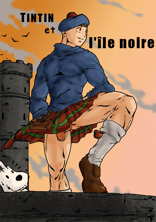 flaccid male male_only snowy_(the_adventures_of_tintin) tagme the_adventures_of_tintin tintin