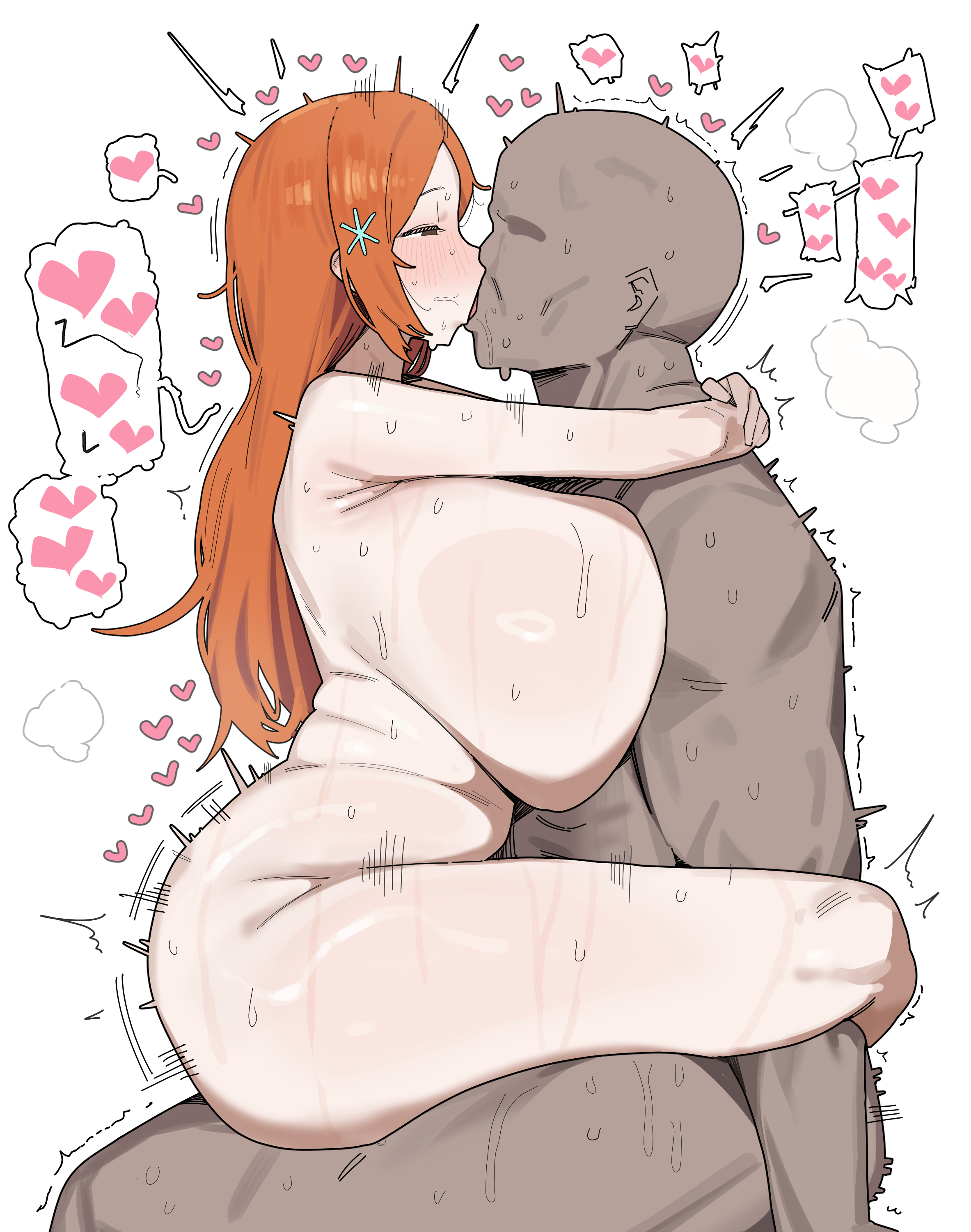 1boy, 1boy1girl, 1boys, 1female, 1female1male, 1girl, 1girl1boy, 1girls, 1male, 1male1female, 1man, 1man1woman, 1woman, 1woman1man, 2d, 2d (artwork), 2d artwork, adultery, amazing body, arms around neck, arms around partner, arousal, aroused, aroused female, bald, bald male, big breasts, bleach, breast to breast, breasts, breasts bigger than head, breasts pressed against partner, breasts pressed together, cheating, cheating female, chest to chest, citizen k, citizen k (pngj5475), covered nipples, deep kiss, deep kissing, digital drawing, digital drawing (artwork), digital media, digital media (artwork), embrace, embracing, enthusiastic, enthusiastic female, enthusiastic intercourse, female/male, fucking, fucking good and hard, generic male, great body, grinding, grinding on penis, hearts, hetero, hips, horny, horny female, huge breasts, implied penetration, implied sex, inoue orihime, kiss, kissing, kissing while penetrated, large breasts, leg lock, legs, long hair, lotus position, male/female, musk, musk clouds, musky, naked, naked female, naked male, nice, nice ass, nice body, nice tits, no clothes, no eyes, no hair, nude, nude female, nude male, obscured nipples, obscured penetration, orange hair, orihime inoue, pale skin, pale-skin, pale-skinned female, sensual, sensual expression, sex, simple background, sitting, sitting on lap, sitting on person, spoken heart, spoken hearts, steam, steaming, steaming body, steamy, steamy body, straddling, straddling cock, straddling dick, straddling lap, straddling penis, straight, straight sex, sweat, sweating, thick, thick thighs, thick thighs save lives, thighs, trembling, twitching, unashamed, unfaithful, very large breasts, white background, wide hips