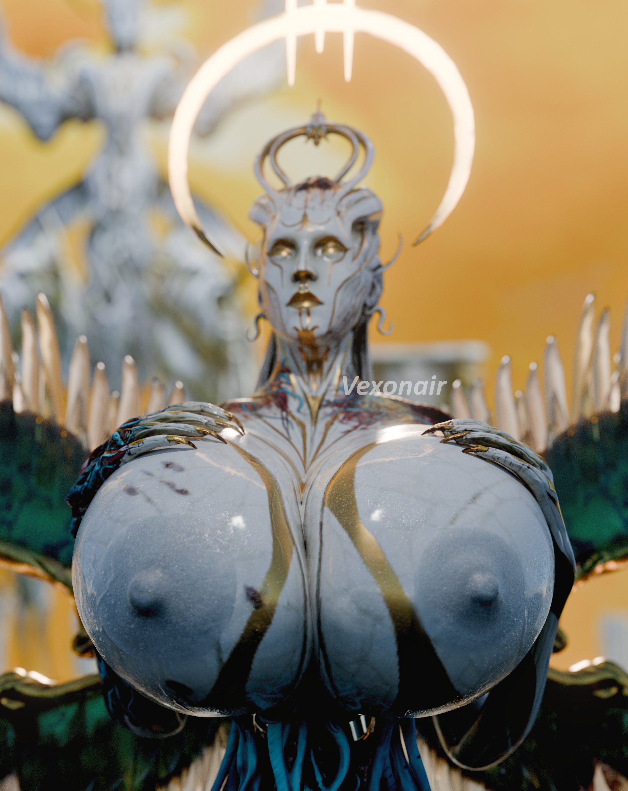 1girls, 3d, big breasts, dbd, dead by daylight, huge breasts, large breasts, vexonair