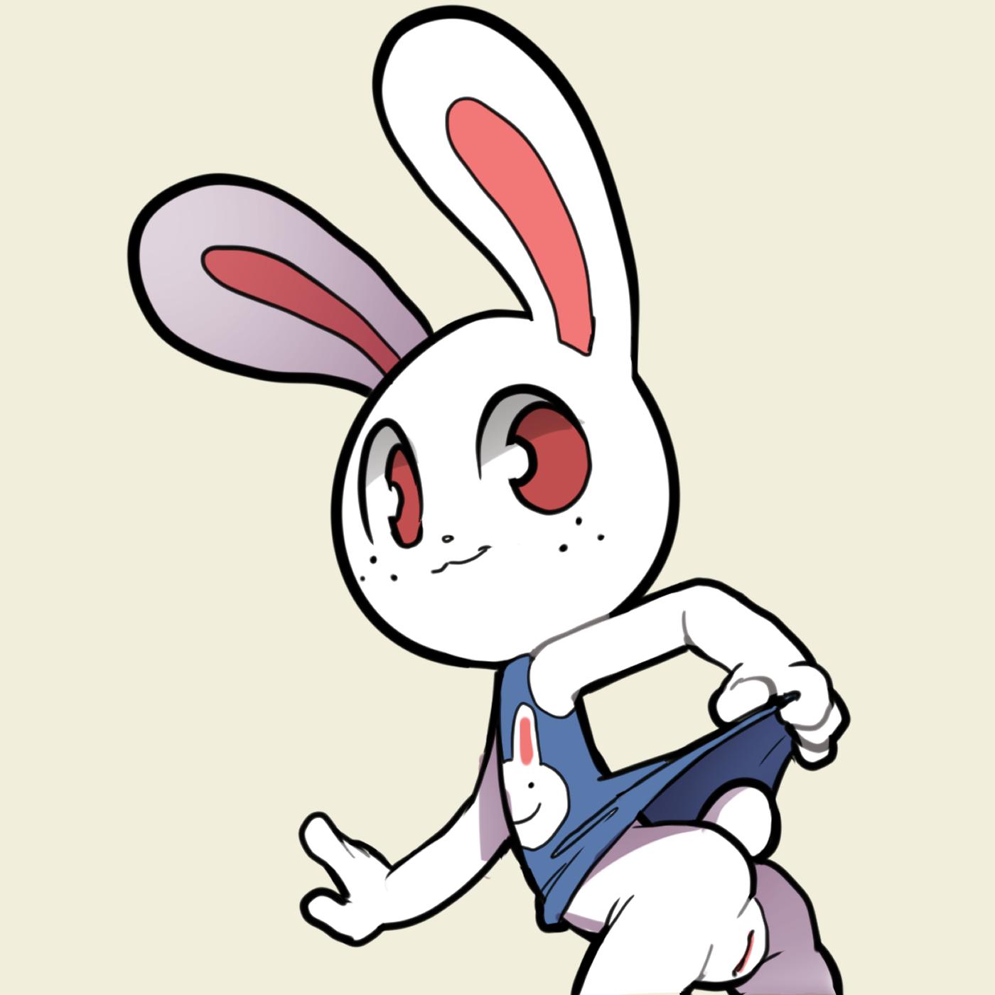 2019 animal_crossing anthro ass bottomless clothed clothing clothing_lift dress dress_lift female flat_chested freckles fur furry furry_only genitals half-length_portrait hi_res itsunknownanon lagomorph leaning leaning_forward leporid looking_back mammal nintendo partially_clothed portrait presenting presenting_pussy pussy rabbit red_eyes ruby_(animal_crossing) solo tail topwear video_games white_body