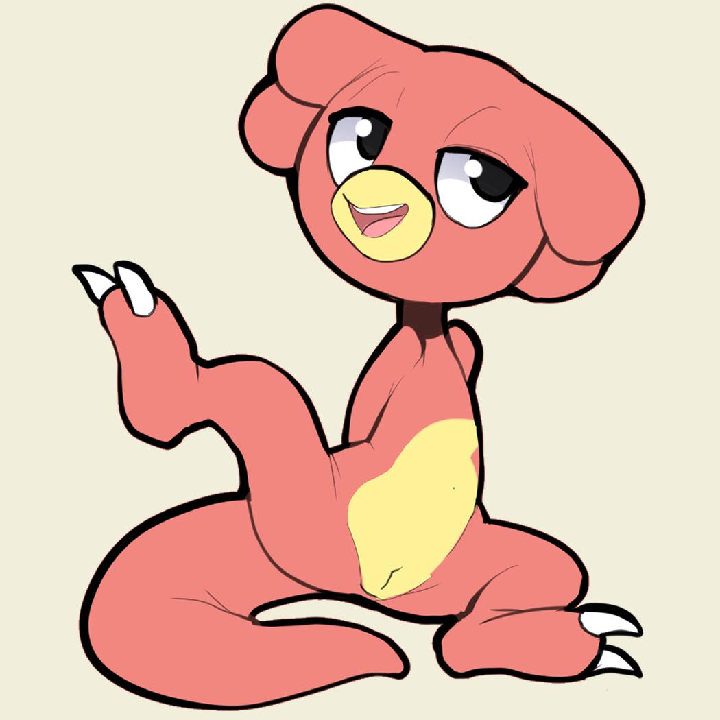 2019 anthro beak female flat_chested front_view full-length_portrait genitals hands_behind_back itsunknownanon looking_aside magby nintendo nude one_leg_up pokémon_(species) pokemon portrait pussy raised_leg solo spread_legs spreading video_games