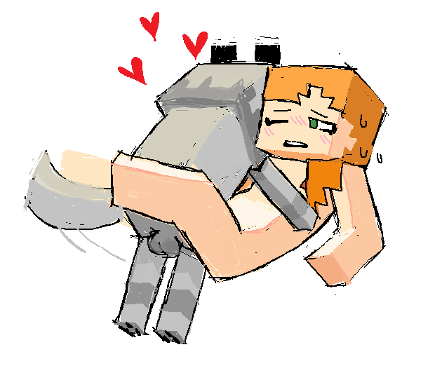 alex_(minecraft) ambiguous_penetration anus balls bestiality black_eyebrows block_head blocky_anatomy blocky_body blush blush_lines bodily_fluids canid canine canis cube cube_body cube_head cubic_anatomy cubic_body cubic_breasts duo eyebrows eyelashes featureless_feet featureless_hands female feral from_front_position frown fur genitals green_eyes grey_body grey_fur hair heart human long_hair looking_at_another looking_at_partner looking_pleasured lying male male/female mammal microsoft minecraft missionary_position mojang nude on_back on_top one_eye_closed open_frown open_mouth orange_hair pale_wolf_(minecraft) pawpads paws penetration polygonal ponytail raised_tail sex side_ponytail simple_background square_(anatomy) square_anatomy square_body square_head sweat tail_motion teeth teeth_showing video_games white_background wolf wolf_(minecraft) worm_(artist) xbox_game_studios zoophilia