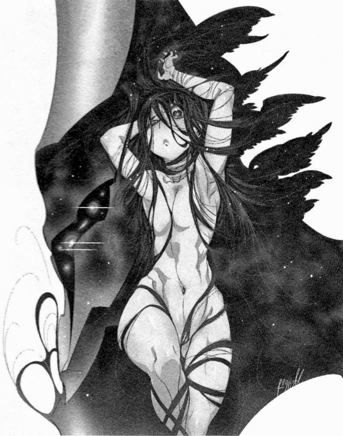 1girls armpits arms_above_head ass_visible_through_thighs black_hair convenient_censoring drill_jiru feathers fit_female getter_lufeng getter_robo getter_robo_high glowing_eyes greyscale hair_between_breasts hair_between_eyes long_hair looking_down_at_viewer mech mecha monochrome navel no_bra no_panties nude_female official_art petite robot small_breasts solo_female takeo_midorikawa thick_eyelashes thick_thighs white_background wide_hips wings