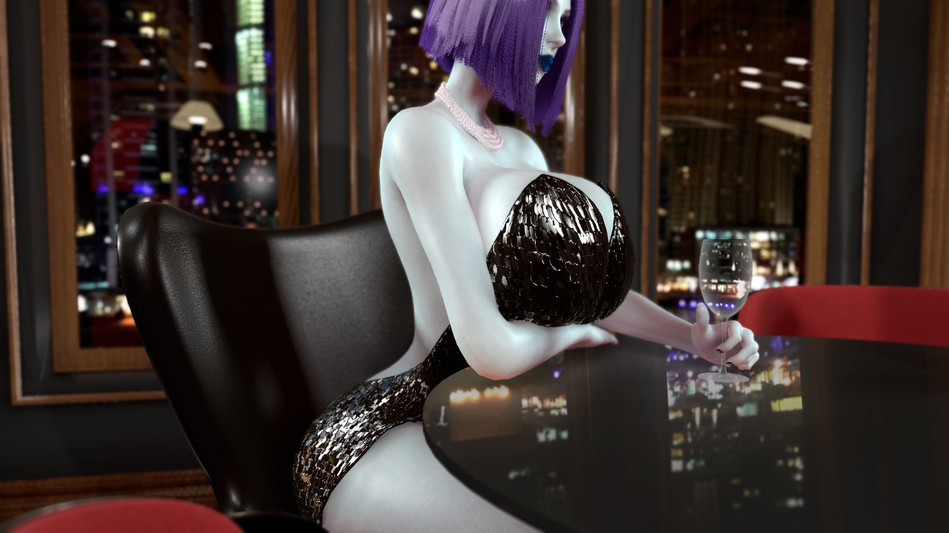 1girls, 3d, almightypatty, breasts, busty, cambion, cleavage, curvy, dc, dc comics, demon, demon girl, female, female focus, forehead jewel, goth girl, grey skin, half demon, hips, hourglass figure, huge breasts, human, humanoid, large breasts, legs, lips, purple eyes, purple hair, purple lips, rachel roth, raven (dc), superhero, superheroine, teen titans, thick legs, thick thighs, thighs, upper body, voluptuous, watermark, wide hips