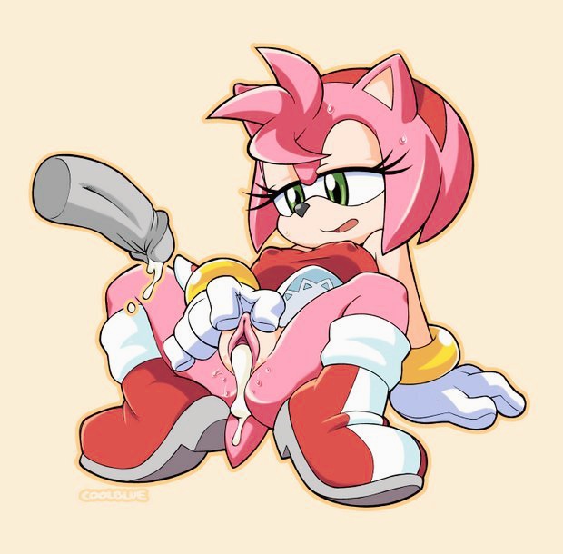 1boy 1boy1girl 1girls after_sex amy_rose boots breasts cat_ears coolblue cum cum_drip cum_in_pussy cum_inside female gloves male penis pink_fur pink_hair sonic_(series) straight