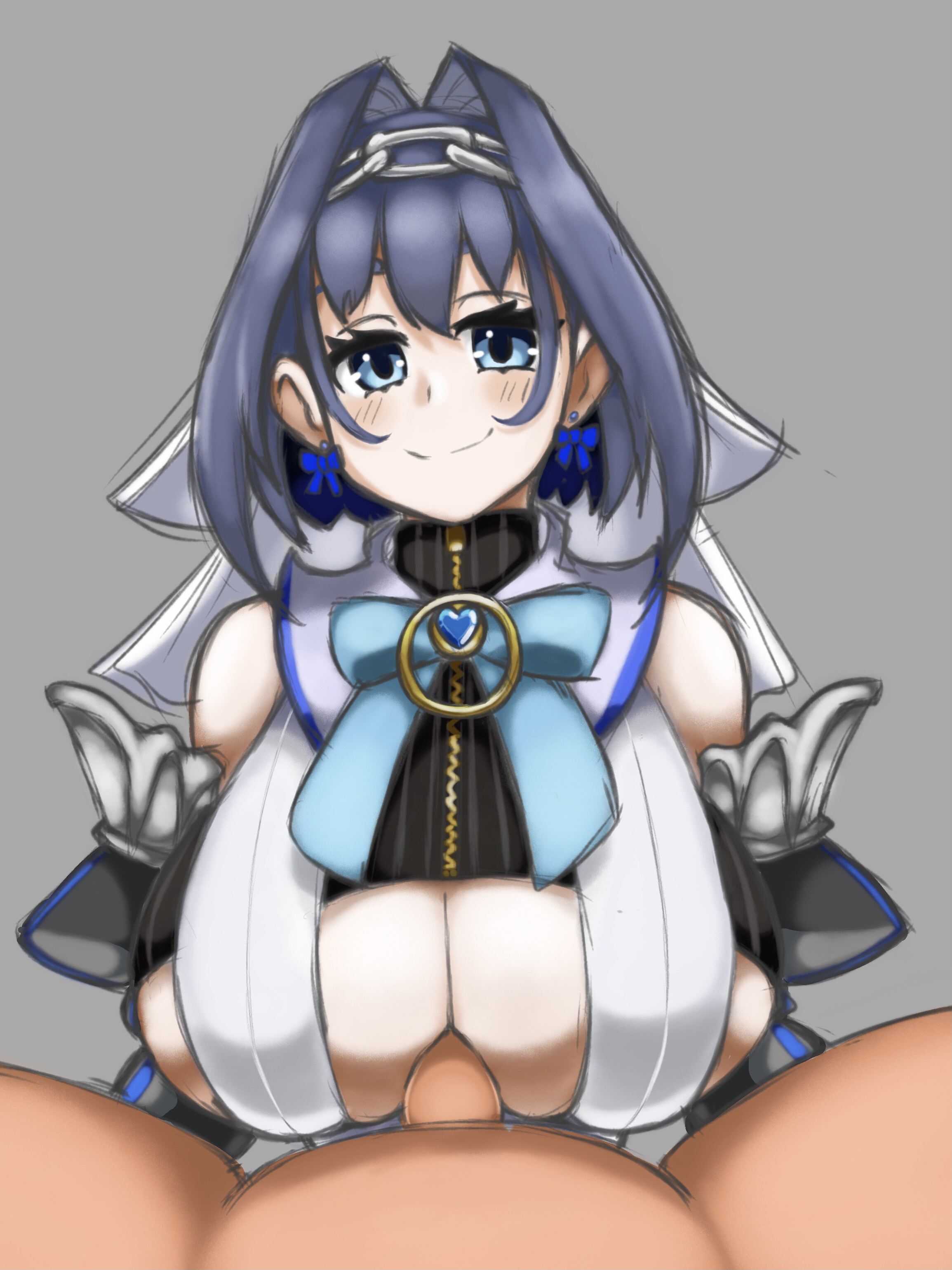 breasts, dizner, female, hololive, hololive english, hololive english -council-, hololive english -promise-, huge breasts, ouro kronii, paizuri, paizuri under clothes, underboob, virtual youtuber