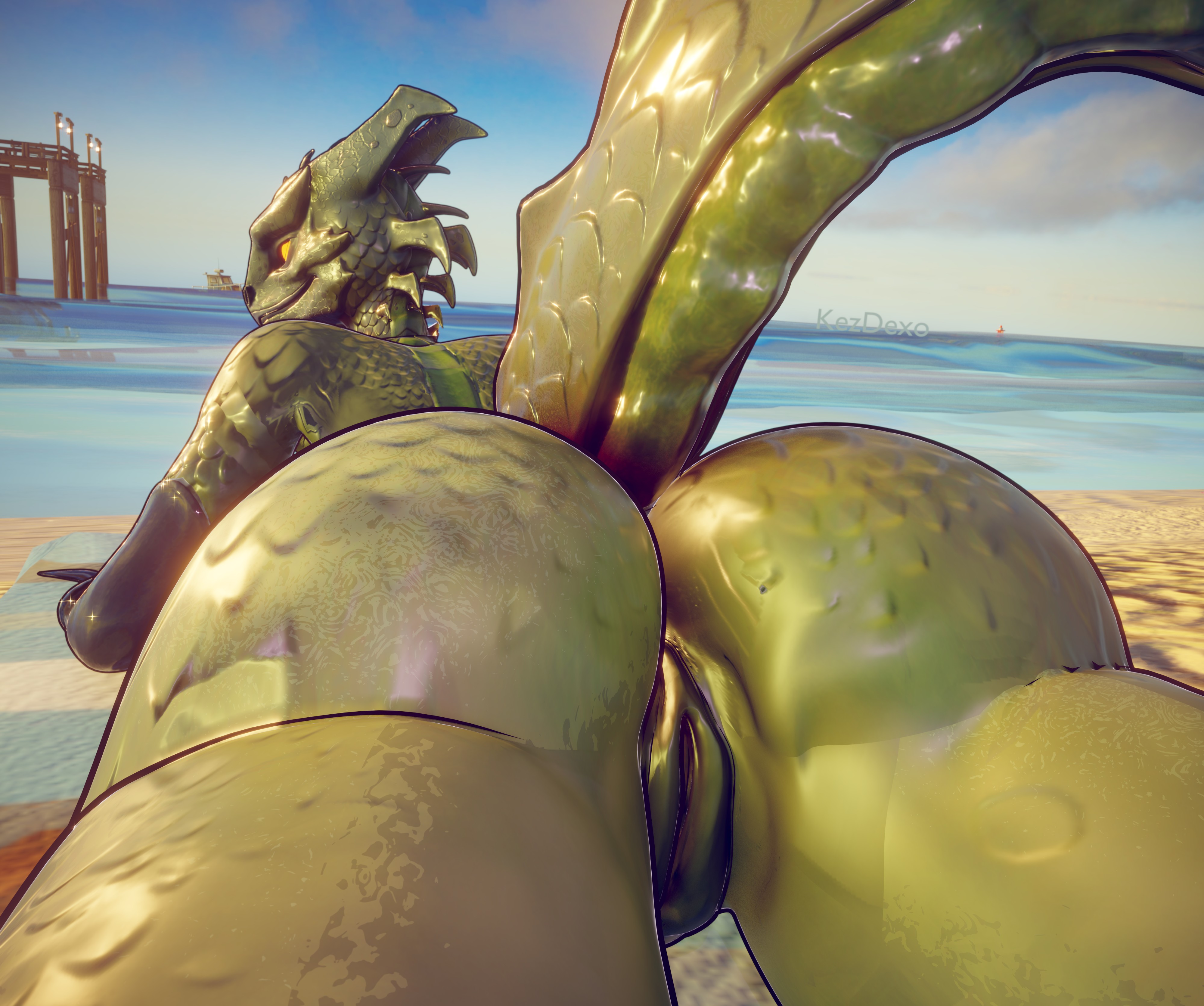 , dragon, female, female only, fortnite, kezdexo, scalie, synthesis (fortnite)