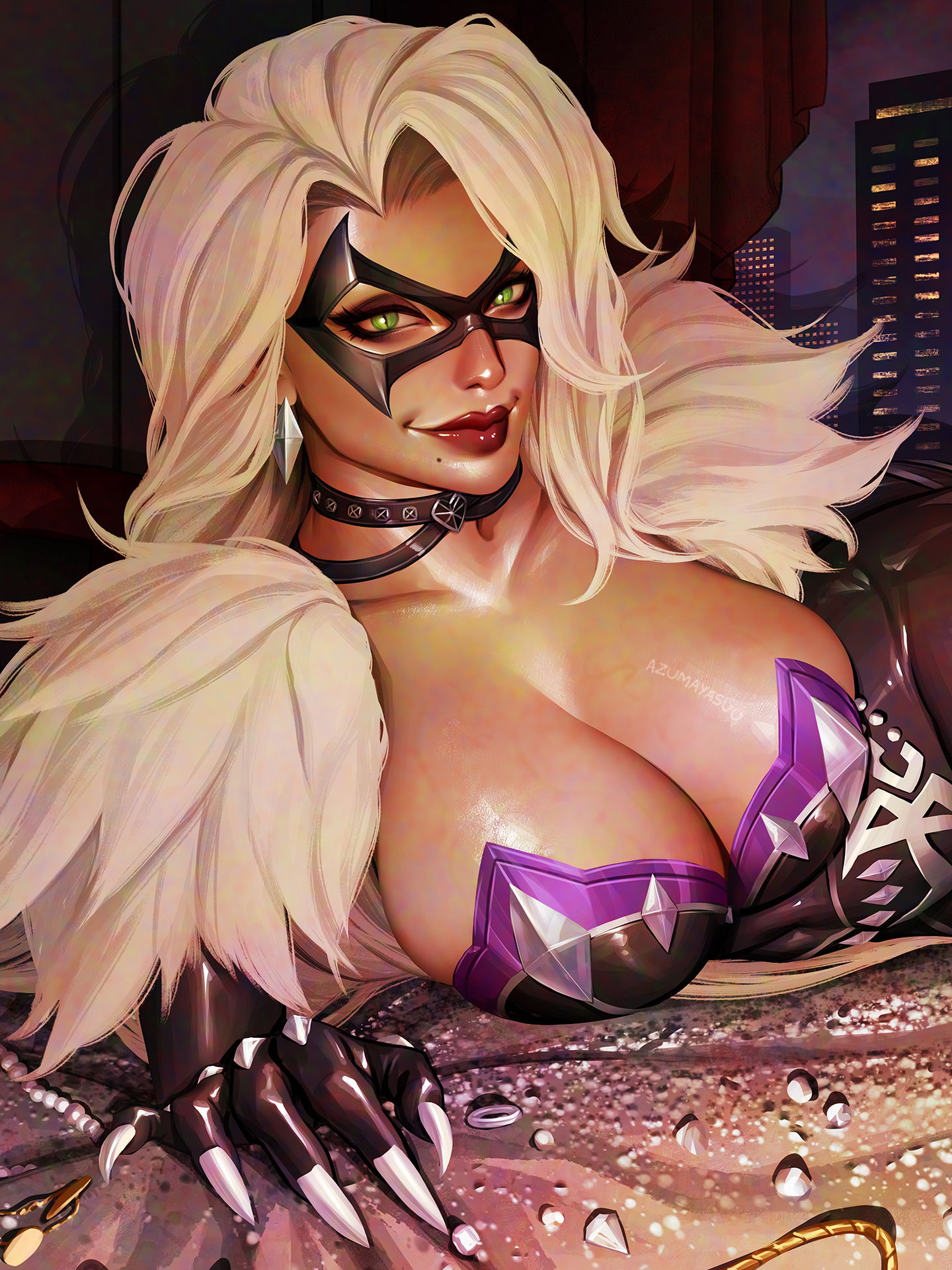 1girls, 2026, 2d, ass, azuma yasuo, azumaarts, big ass, big breasts, black cat (marvel rivals), black cat (marvel), bodysuit, breasts, felicia hardy, female, female only, marvel, marvel comics, marvel rivals, preview, shiny, shiny clothes, skin tight, solo, spider-man (series), thick thighs, tight clothes, tight clothing