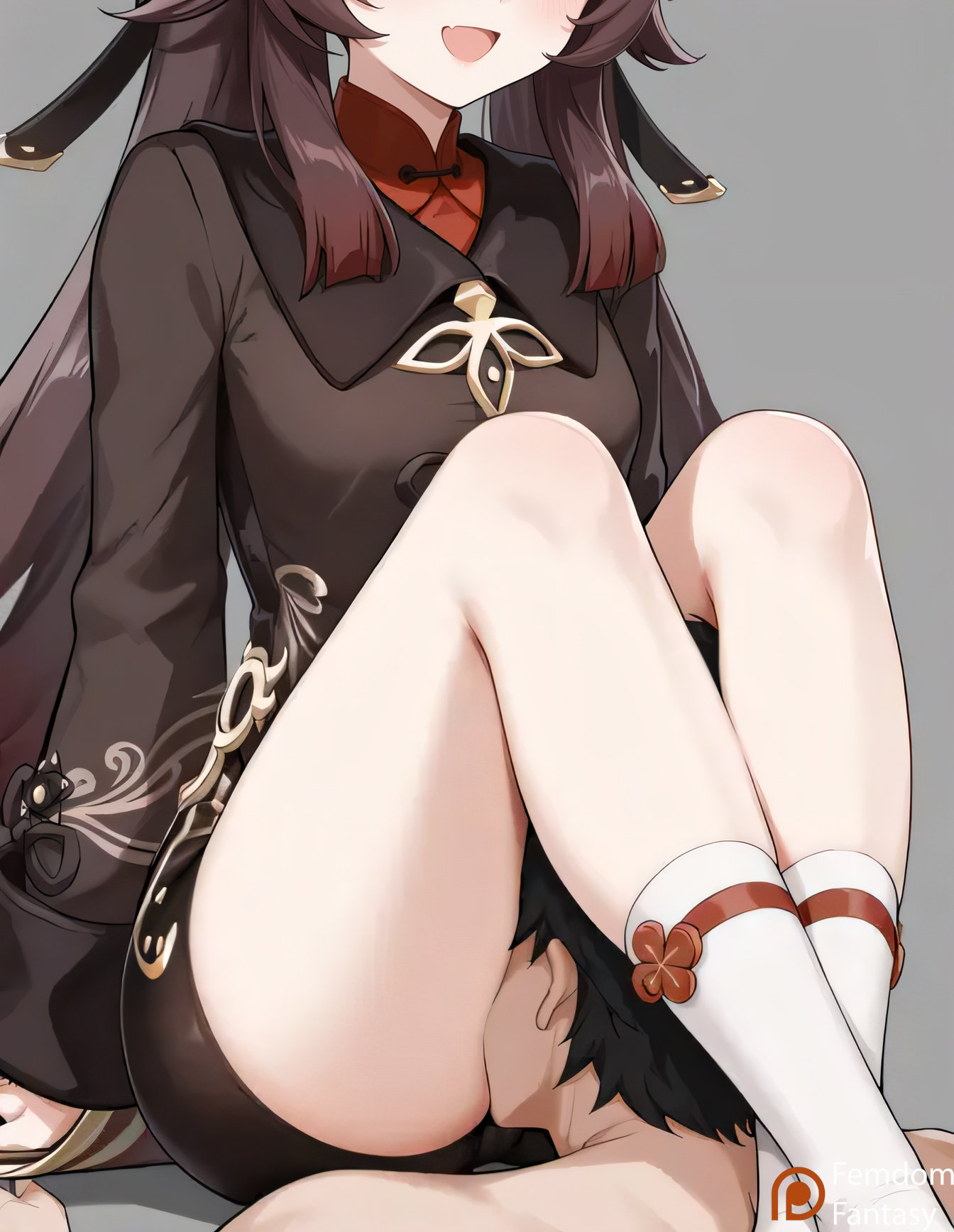  breasts, 1boy, 1girls, ai generated, between legs, big, breasts, cunnilingus, dominand female, dominant, dominatrix, facesitting, female, female dominating male, female domination, femdom, femdomfantasyai, forced, genshin impact, highres, hu tao (genshin impact), juice, licking, male, malesub, oral, peek, pov, pussy, sex, tongue, tongue out, vaginal, worship