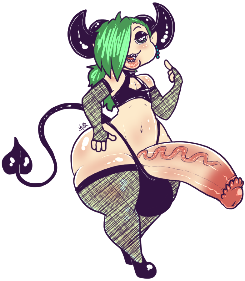 alpha_channel demon desbjust femboy genitals girly horn humanoid junk male not_furry penis shortstack solo teapot_(body_type)